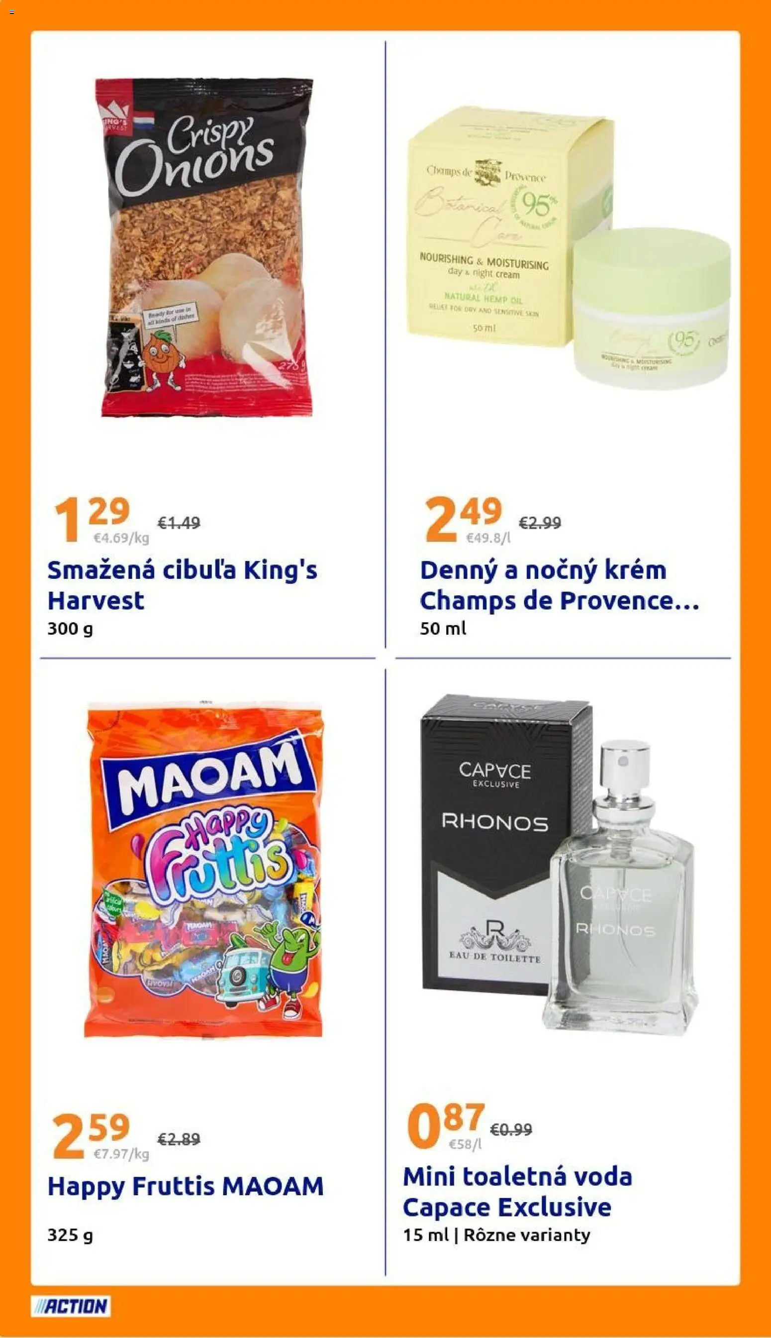 Nové Action akcie – leták je platný od 14.10.2026 | Strana: 22 | Produkty: Toaletná voda, Krém, Cibuľa, Voda