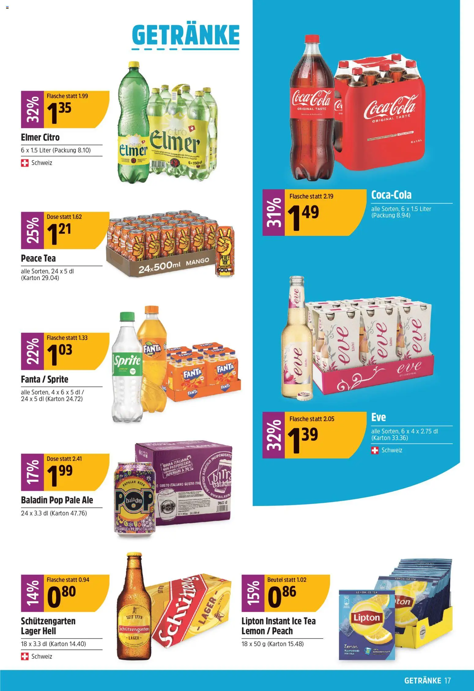 TopCC aktionen – gültig ab 22.06.2026 | Seite: 17 | Produkte: Fanta, Sprite, Mango