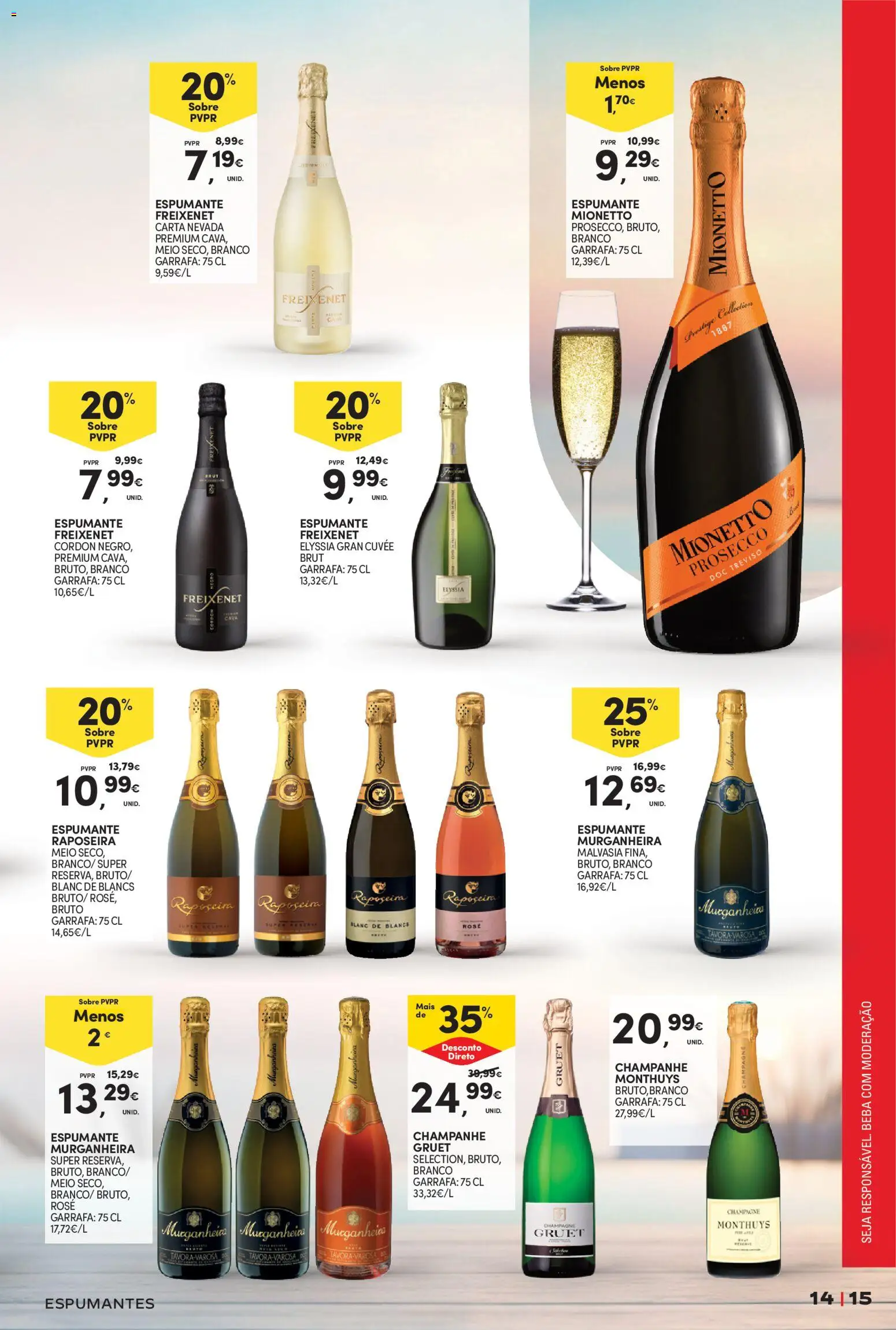 Continente - Vinhos de Verão │ válido de 21/07/2026 | Página: 15 | Produtos: Espumante, Prosecco, Champagne