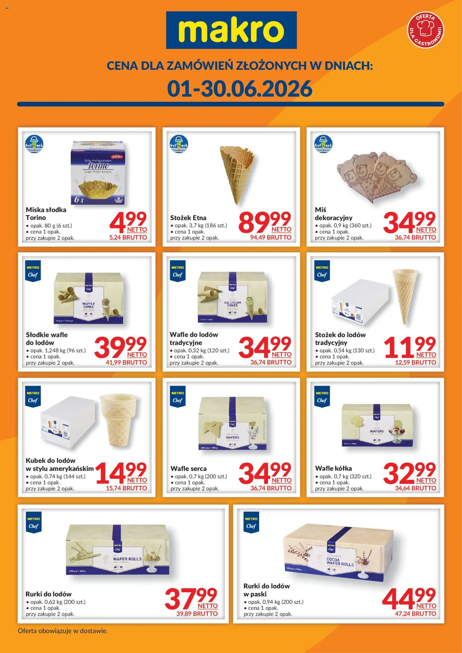 Makro gazetka - Metro international od 01.06.2026 | Strona: 1 | Produkty: Wafle