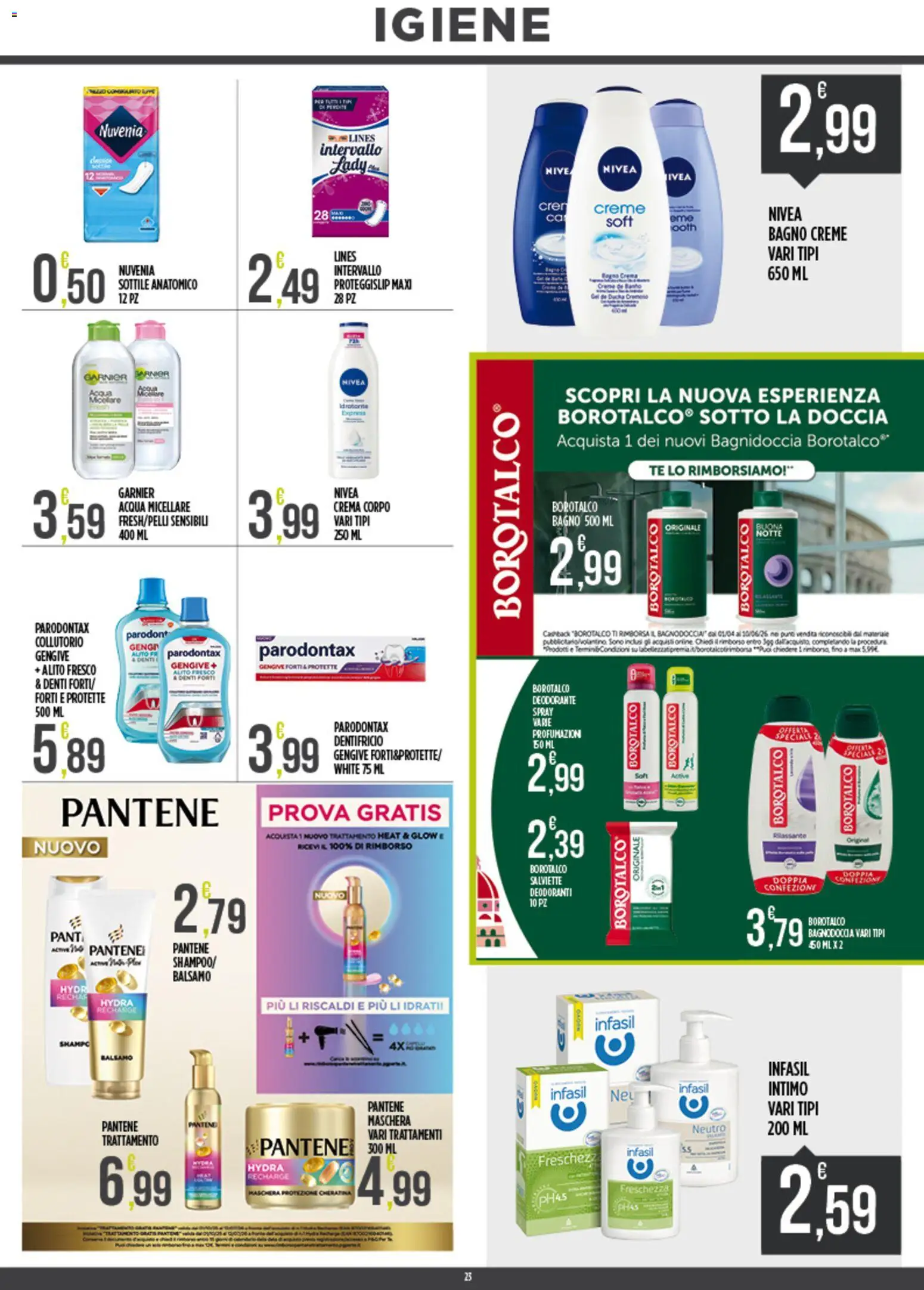 Volantino Euroesse del 20.04.2026 | Pagina: 23 | Prodotti: Dentifricio, Collutorio, Tè, Intimo