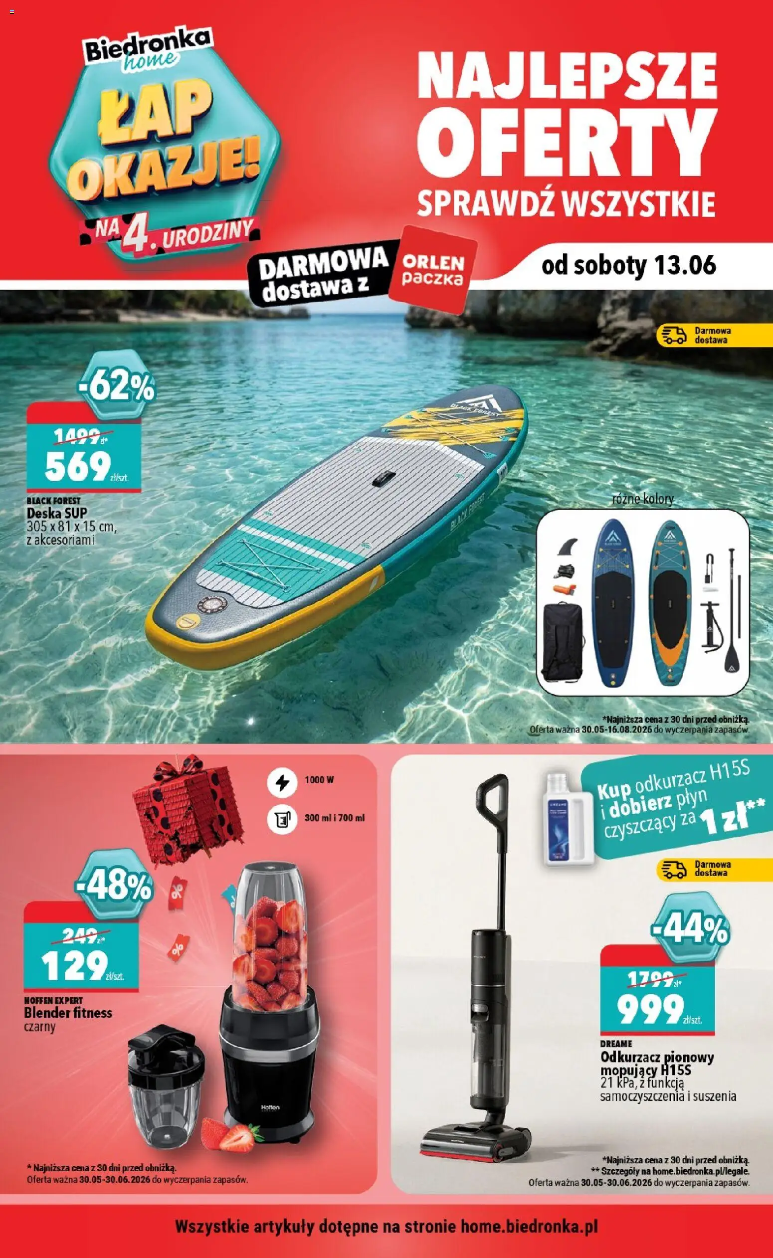Biedronka gazetka - Home od 13.06.2026 | Strona: 1 | Produkty: Odkurzacz, Cleaner, Odkurzacz pionowy, Blender