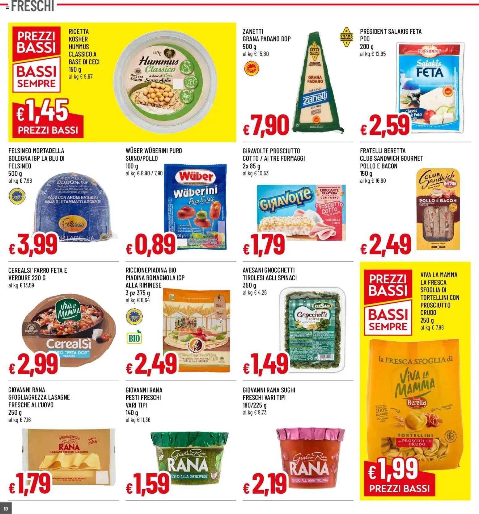 Volantino Famila del 18.06.2026 | Pagina: 10 | Prodotti: Hummus, Piadina, Gnocchetti, Farro