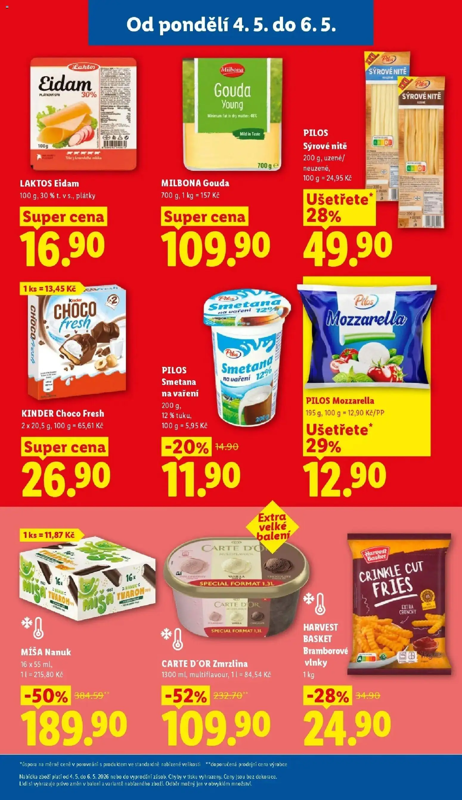 Lidl leták od 04.05.2026 - Nový akční leták | Strana: 25 | Produkty: Gouda, Test, Smetana, Mozzarella