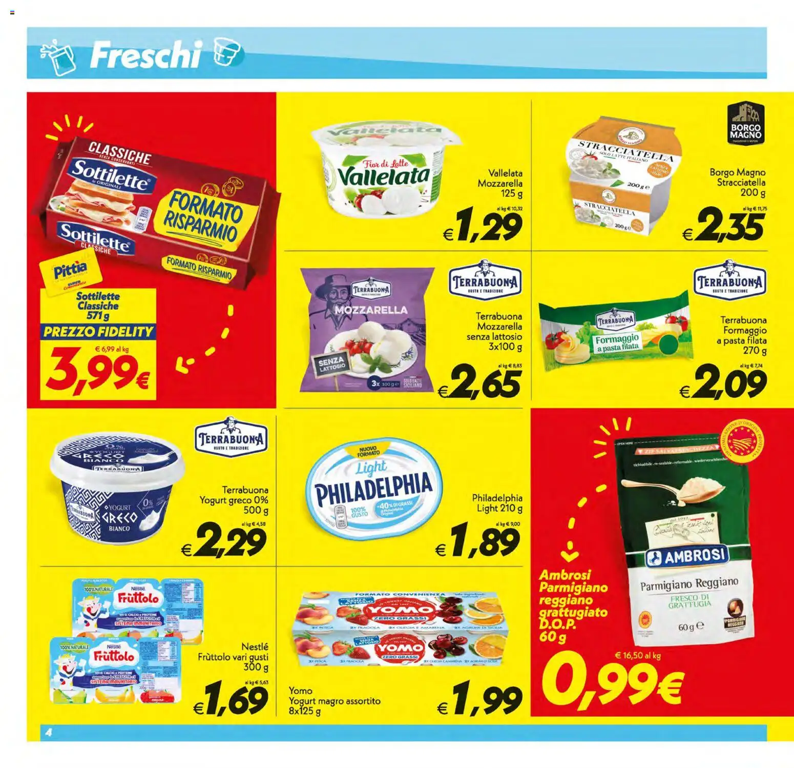 Volantino SuperConveniente del 01/09/2026 | Pagina: 4 | Prodotti: Grattugia, Yogurt magro, Parmigiano reggiano, Amarena