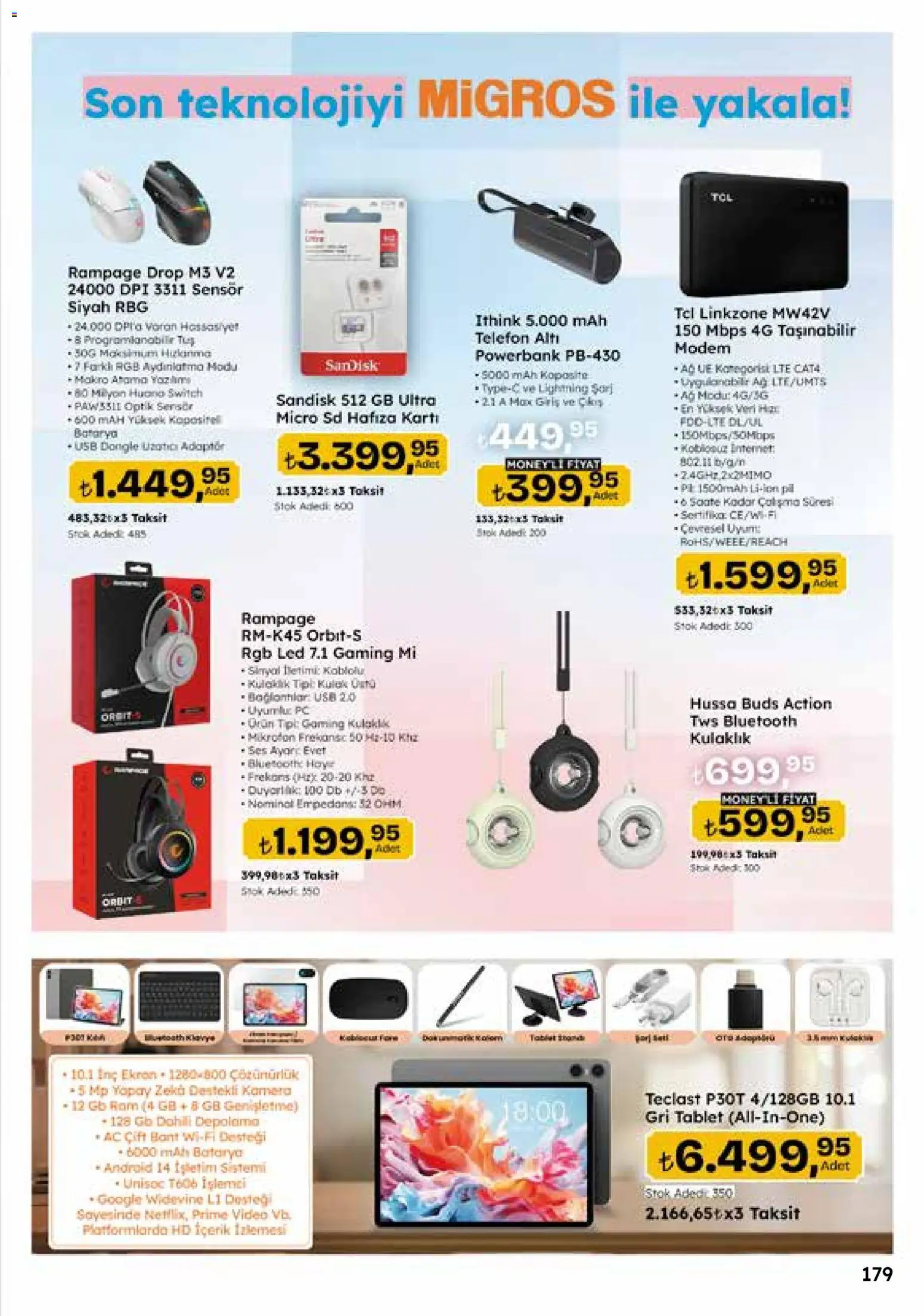 Migros Katalog - 5M Migroskop Dijital - 14.05.2026 tarihinden itibaren geçerlidir | Sayfa: 179