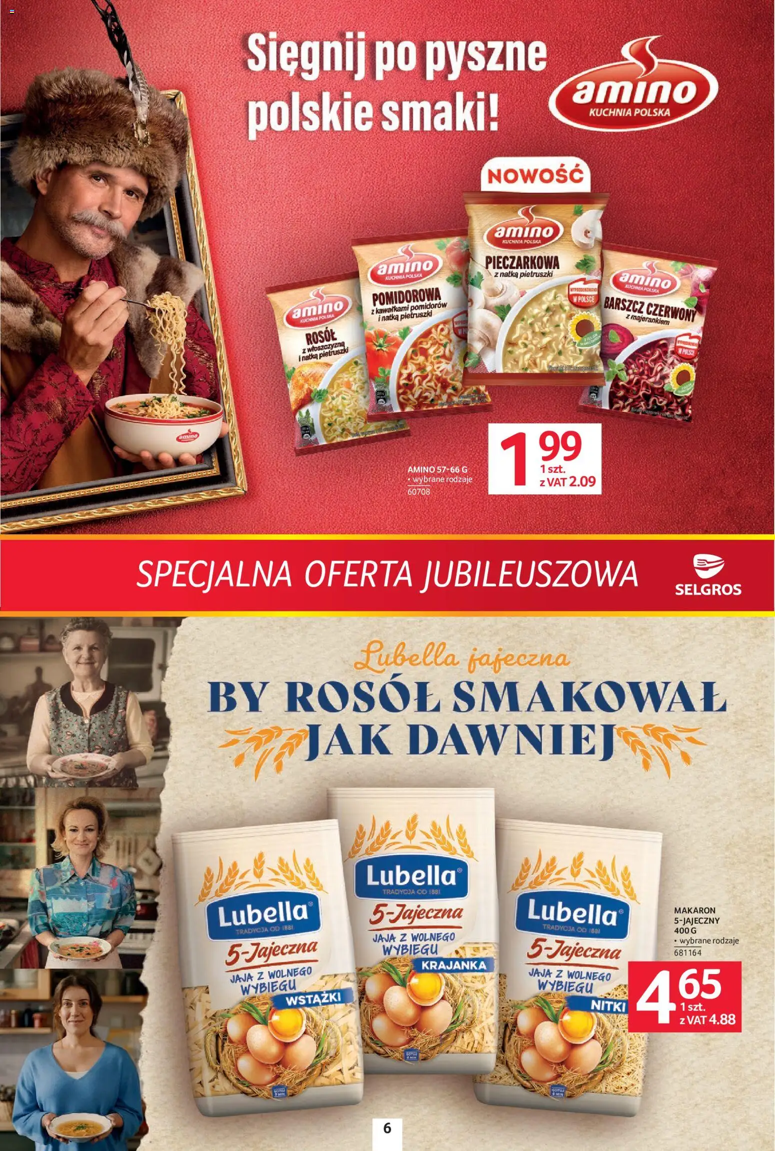 Selgros cash&carry gazetka - Specjalna oferta jubileuszowa od 27.08.2026 | Strona: 6 | Produkty: Barszcz, Włoszczyzna, Natka pietruszki, Makaron