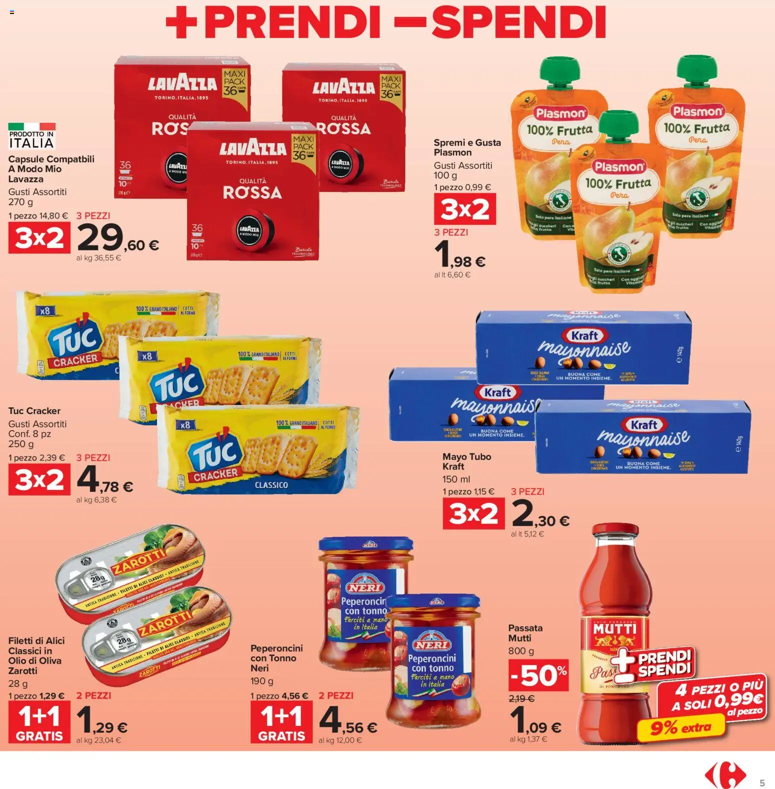 Volantino Carrefour del 13/07/2026 | Pagina: 5 | Prodotti: Frutta, Olio, Pera, Olio di Oliva