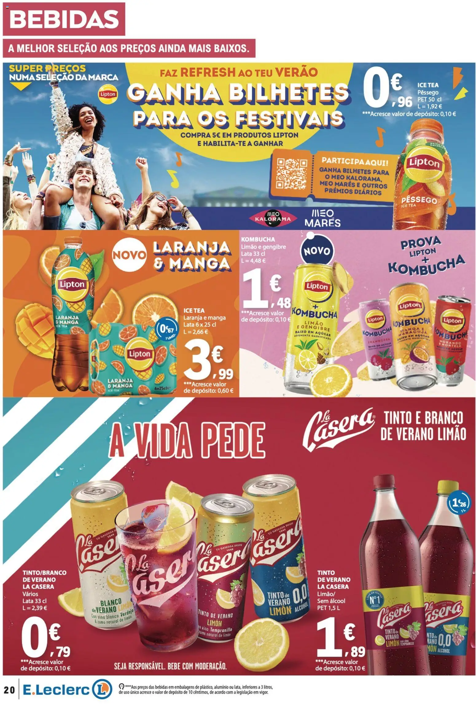 E.Leclerc folheto │ válido de 16/07/2026 | Página: 20 | Produtos: Kombucha, Açúcar