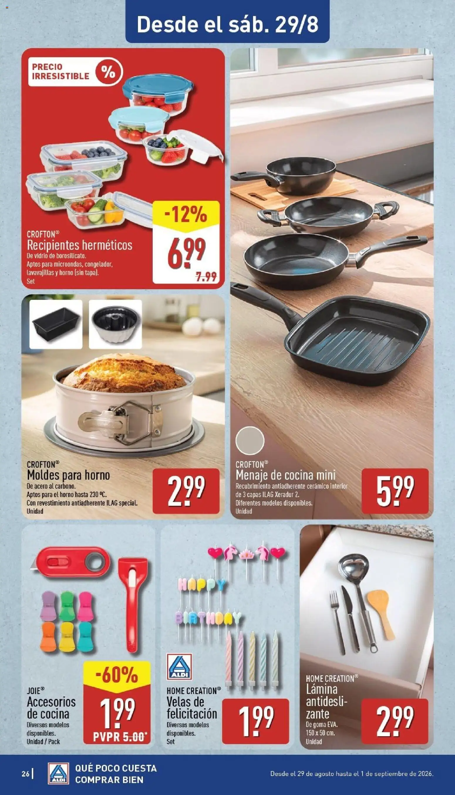 Aldi folleto Península │ válido desde el 24/08/2026 | Página: 26 | Productos: Horno, Cocina, Lavavajillas, Velas
