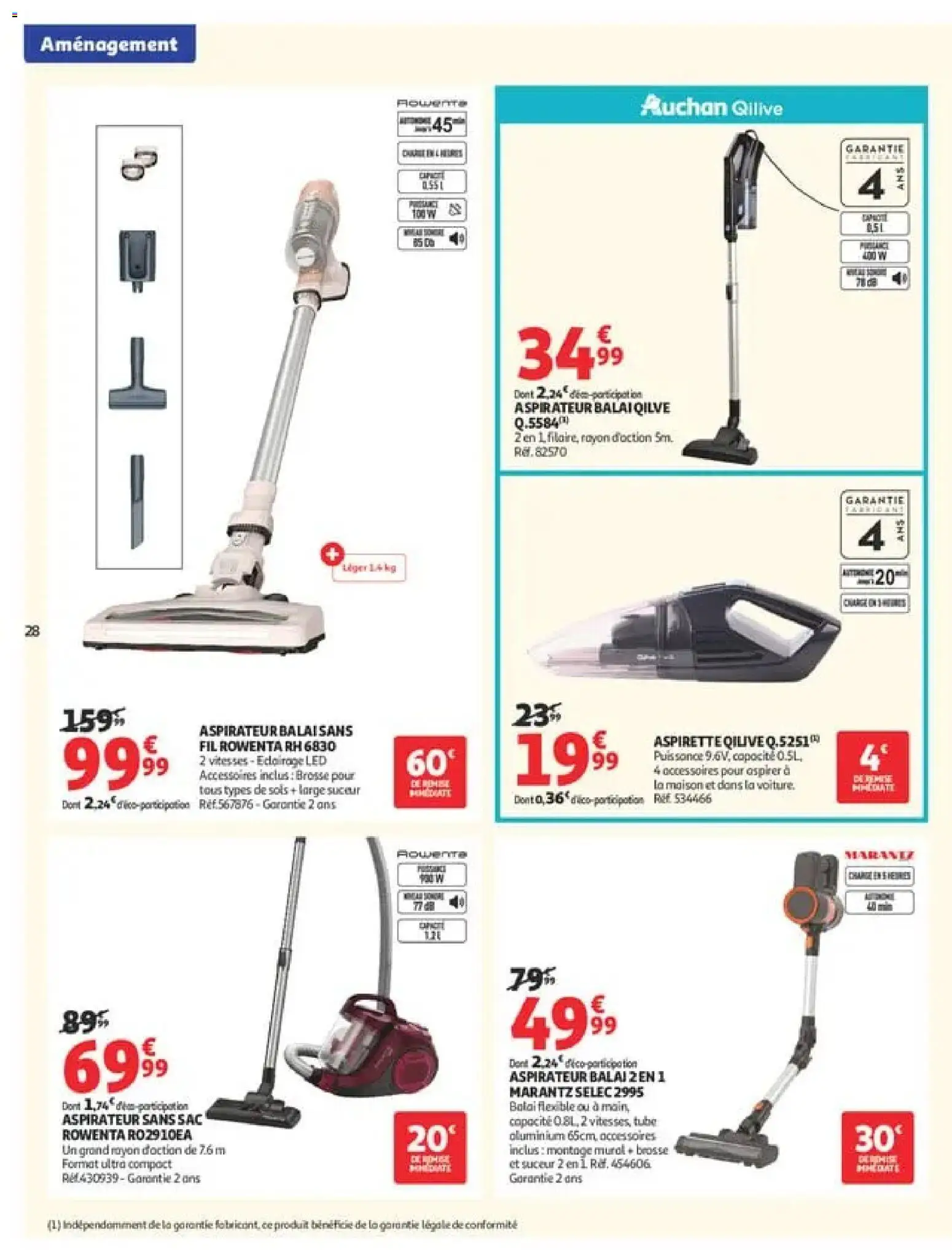 {H1} | Page: 28 | Produits: Aspirateur sans sac, Aspirateur, Aspirateur balai sans fil, Rowenta