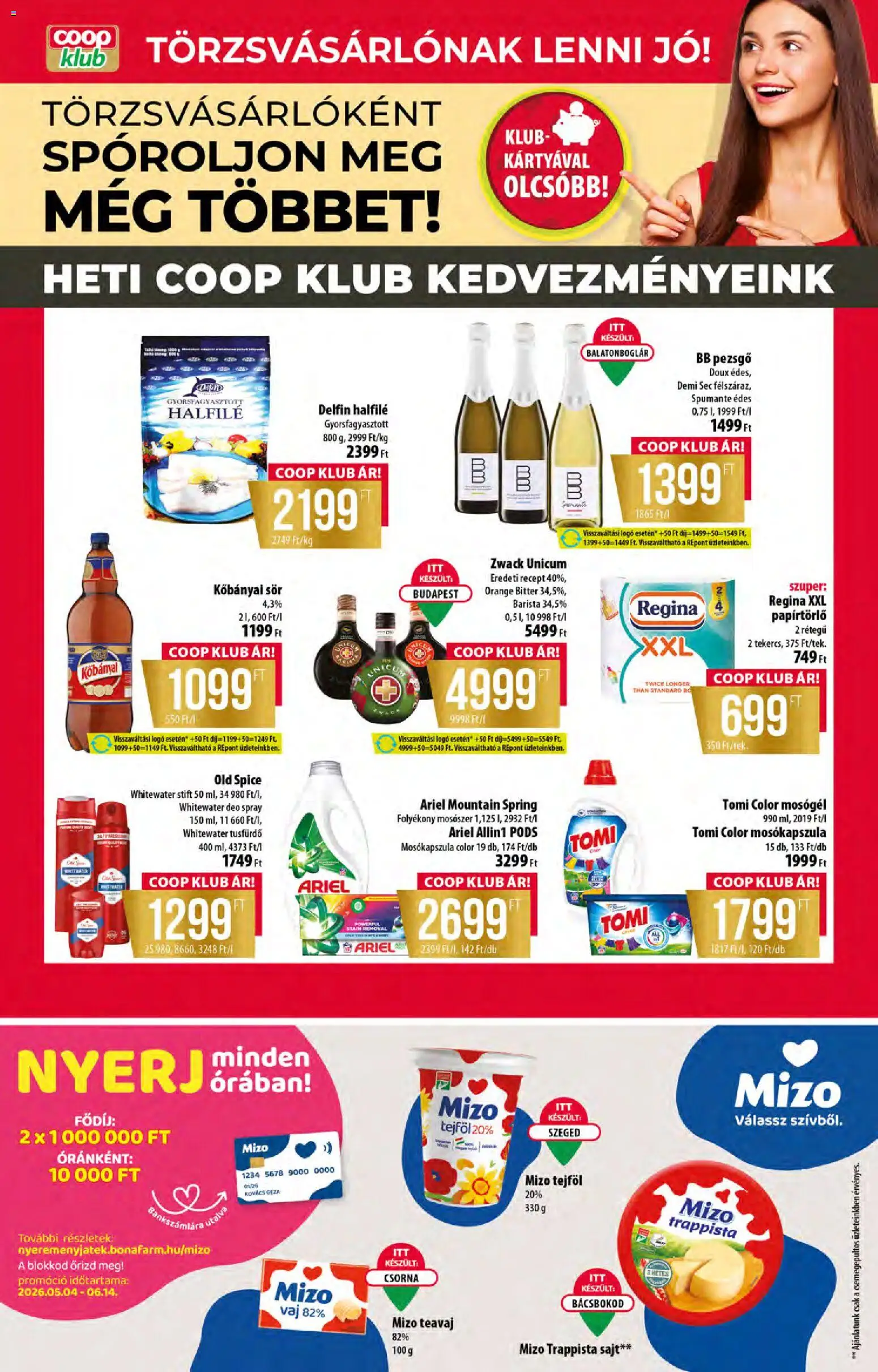 COOP akciós ujság - amely érvényes a következő dátumtól: 04.06.2026 | Oldal: 9 | Termékek: Mosógél, Mosókapszula, Sör, Tusfürdő