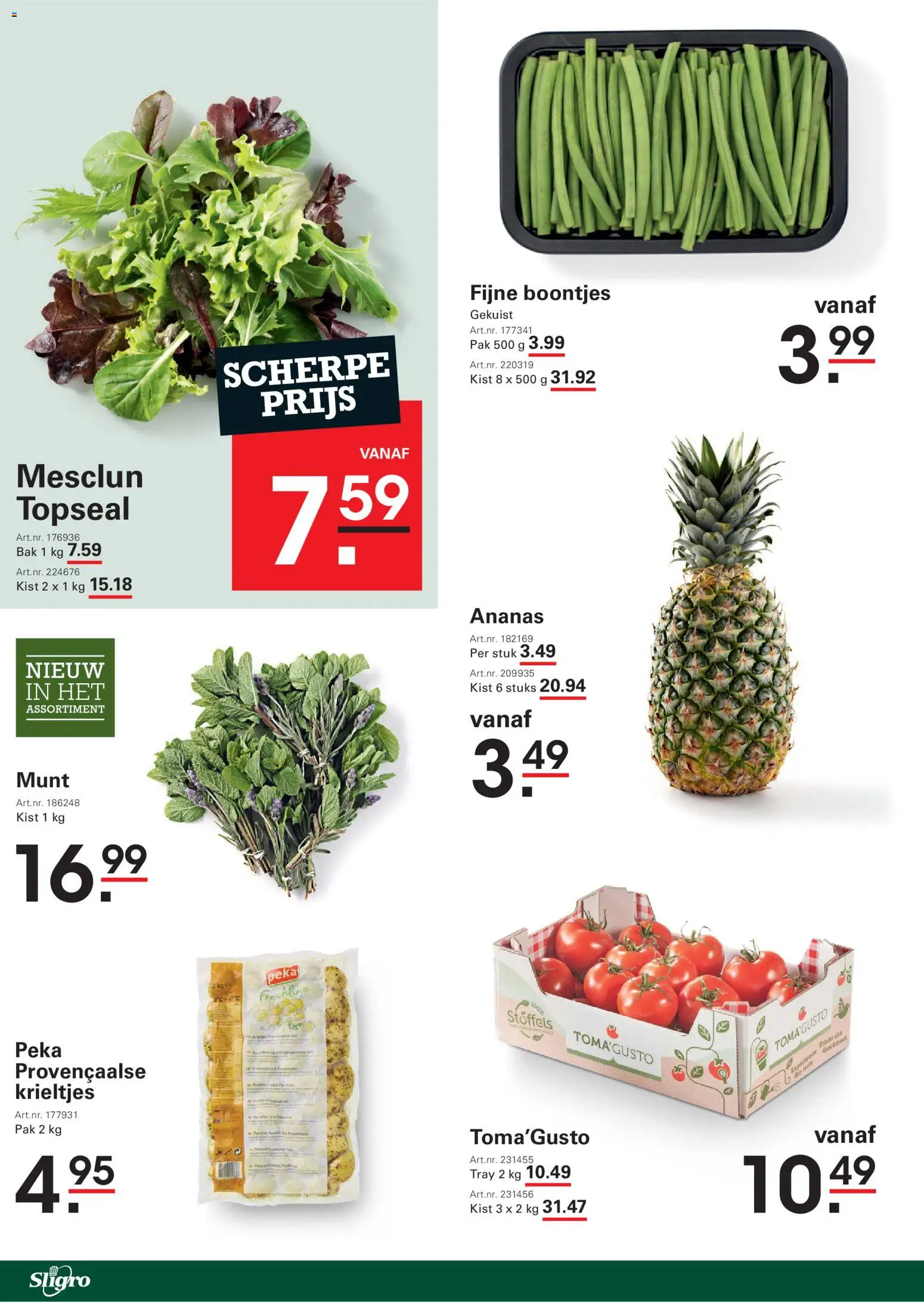 {H1} | Pagina: 6 | Producten: Krieltjes, Ananas, Munt