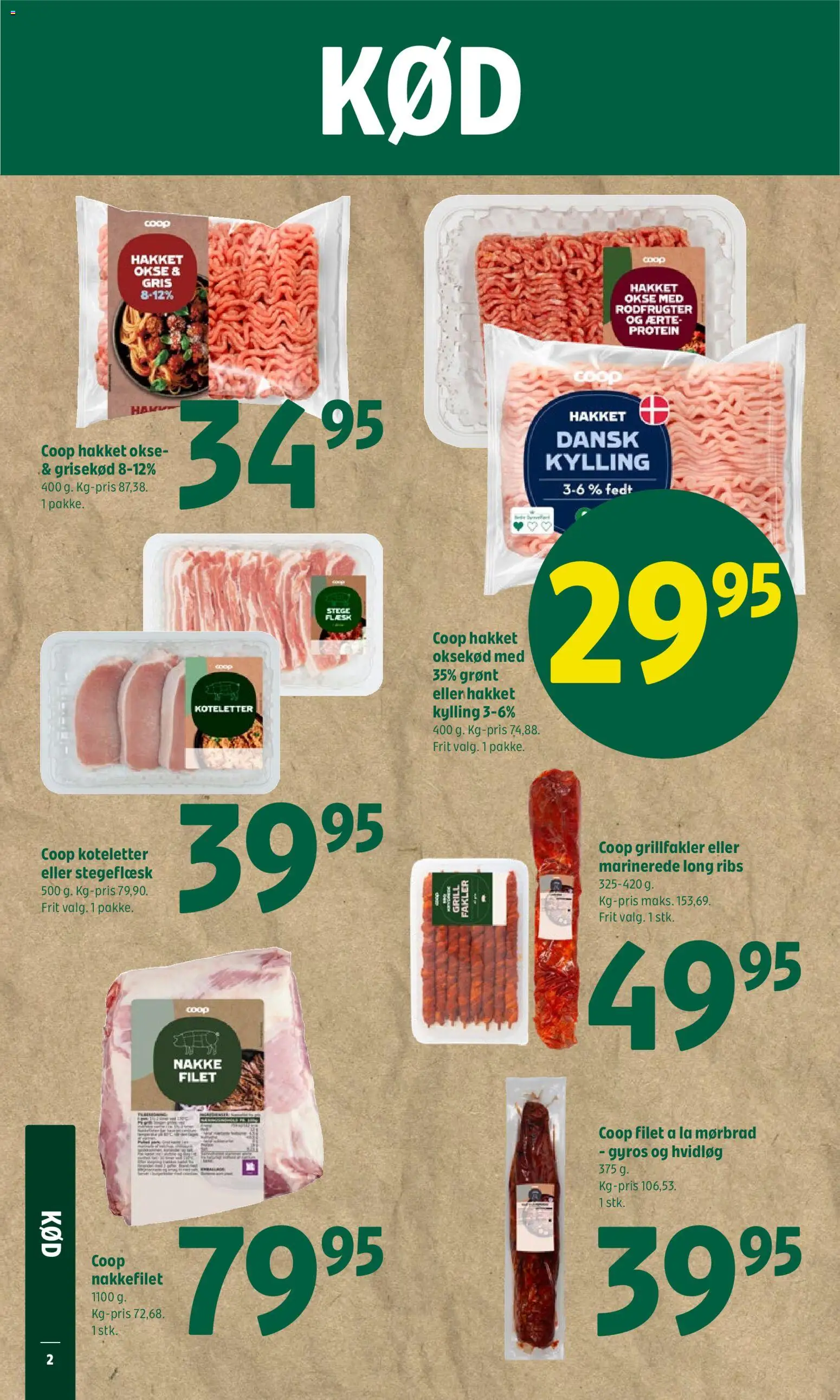 Coop 365 tilbudsavis – gyldig fra 18.06.2026 | Side: 2 | Produkter: Ribs, Oksekød, Nakkefilet, Grill