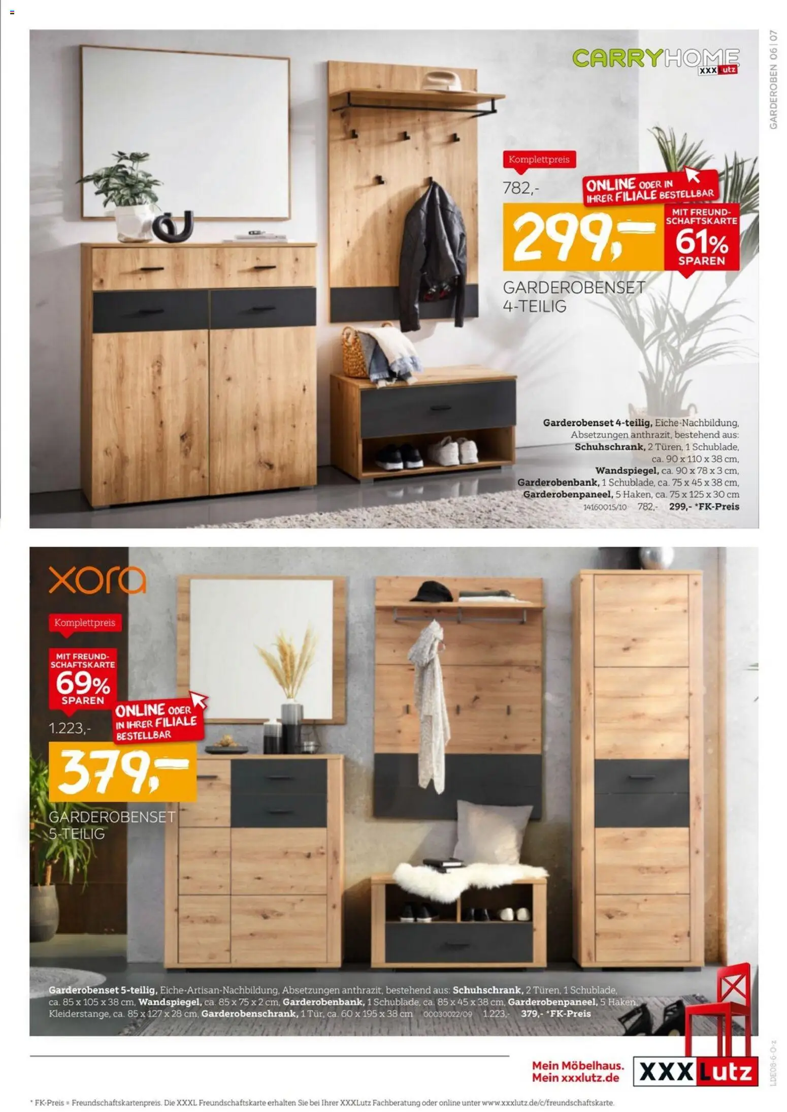 XXXLutz Wohnen Preishits – gültig ab 01.08.2026 | Seite: 7 | Produkte: Garderobenset