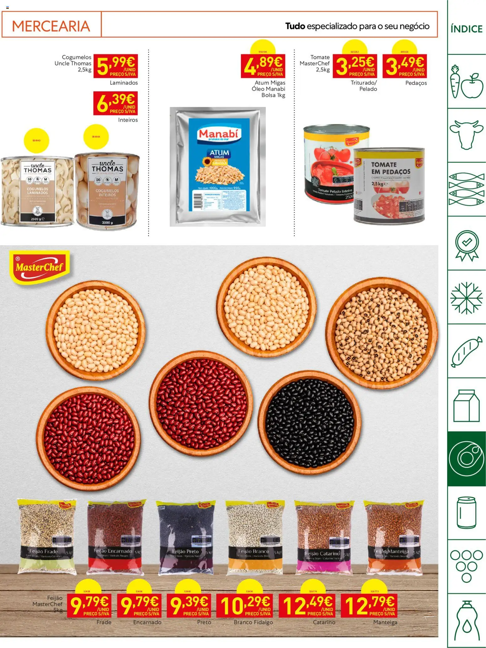 Recheio Horeca Madeira │ válido de 16.06.2026 | Página: 17 | Produtos: Atum, Manteiga, Tomate, Cogumelos