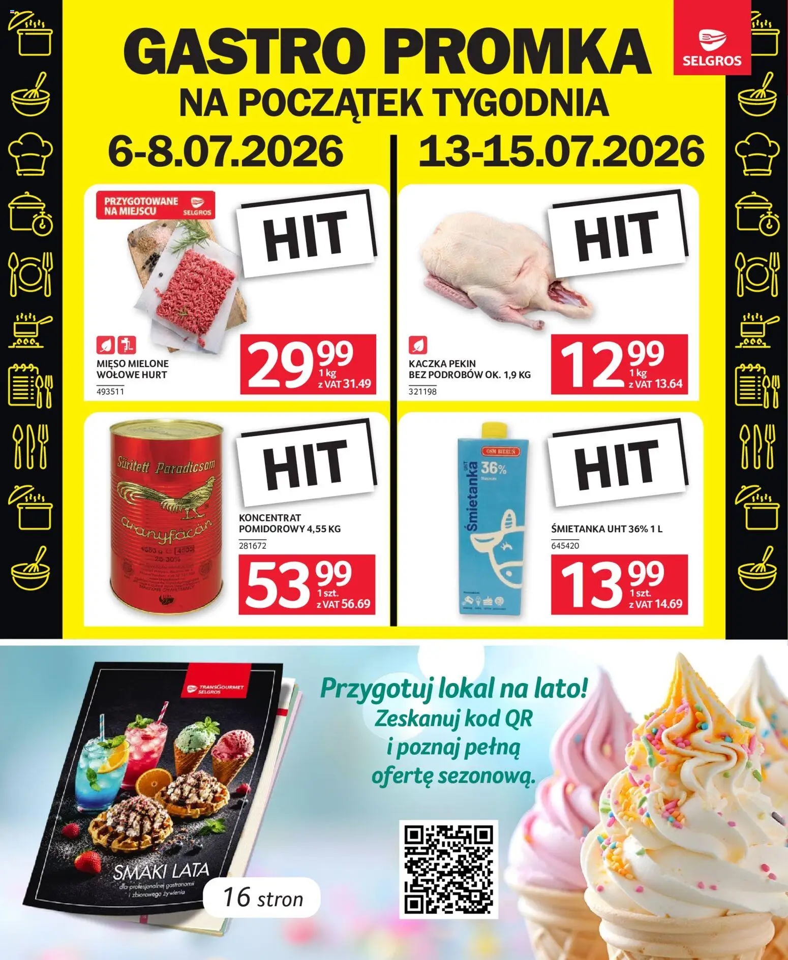 Selgros cash&carry gazetka - Oferta dla gastronomii od 02.07.2026 | Strona: 2 | Produkty: Mięso, Kaczka, Koncentrat pomidorowy, Mięso mielone