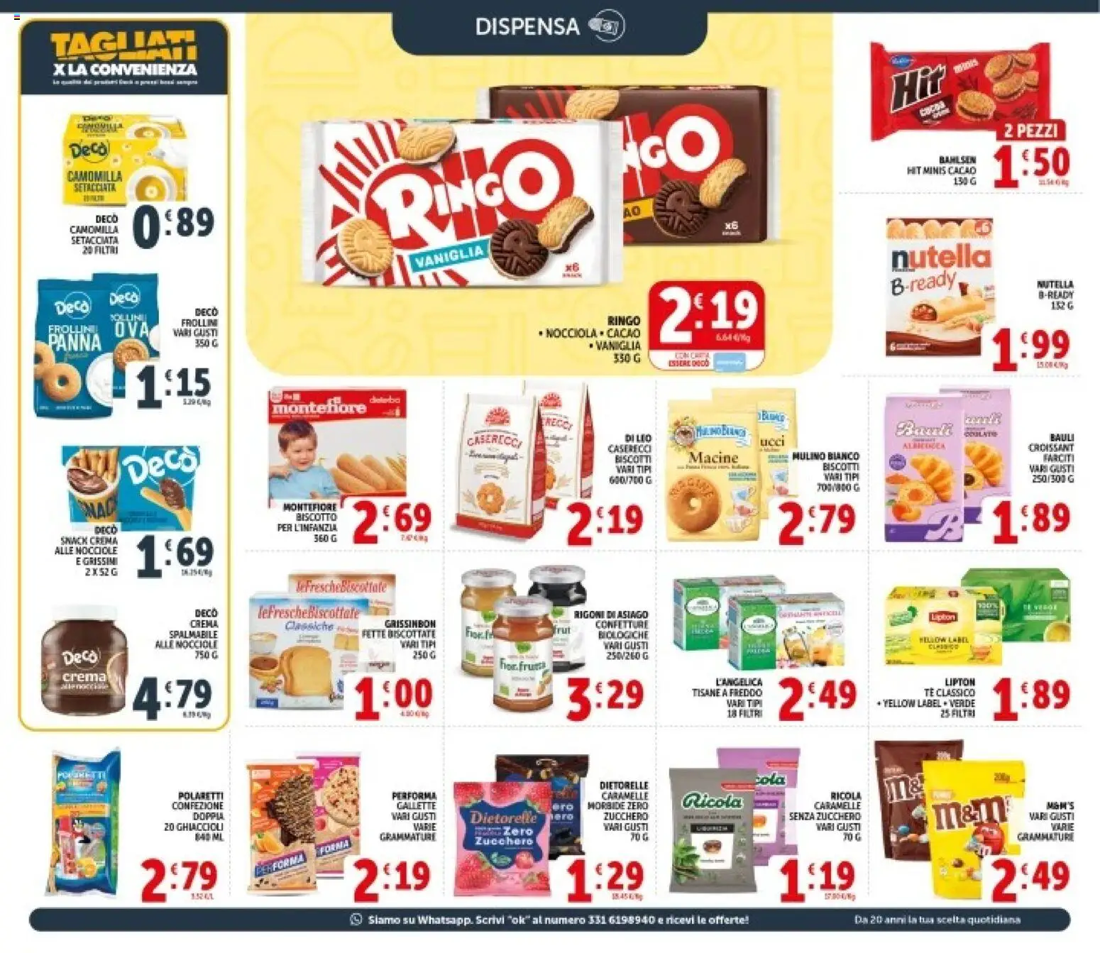 Volantino Decò del 08.06.2026 | Pagina: 11 | Prodotti: Crema, Zucchero, Nocciole, Fette biscottate