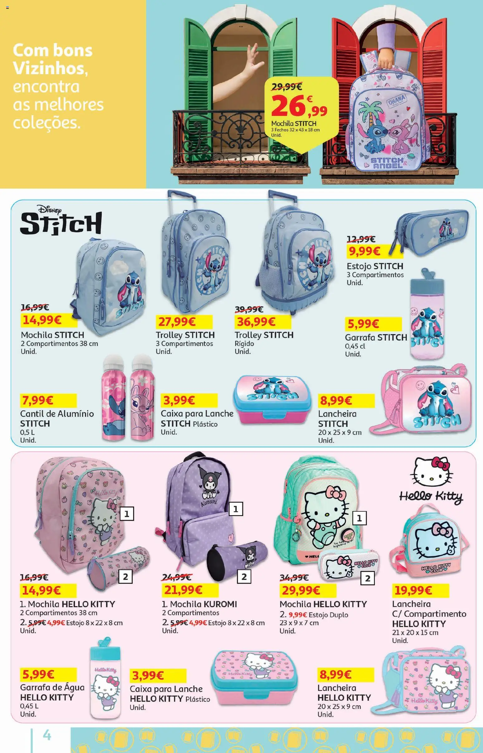 Auchan - Folheto Escolar │ válido de 05/08/2026 | Página: 4 | Produtos: Agua, Mochila, Cantil, Caixa