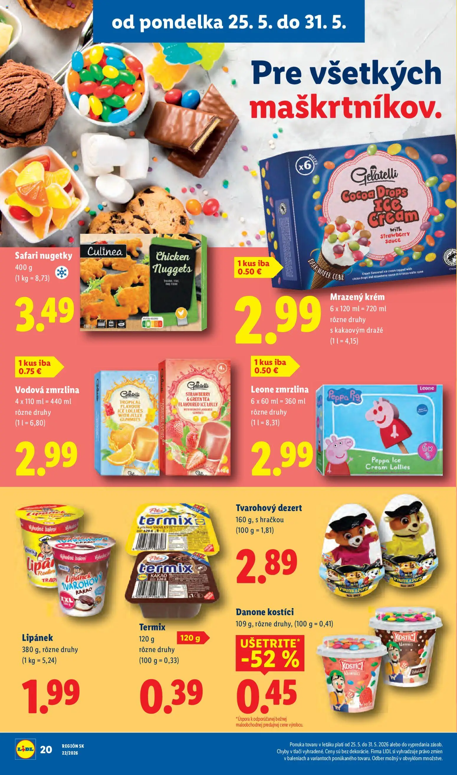 Nové Lidl akcie – leták je platný od 25.05.2026 | Strana: 29 | Produkty: Zmrzlina, Krém, Kakao