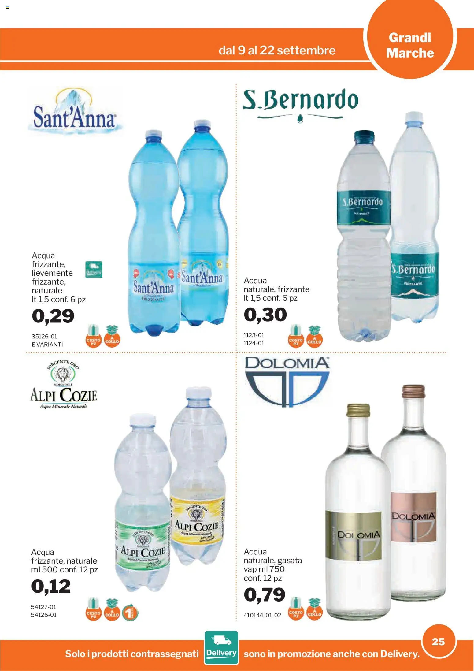 Volantino Sogegross del 09/09/2026 | Pagina: 25 | Prodotti: Acqua, Collo, Acqua minerale