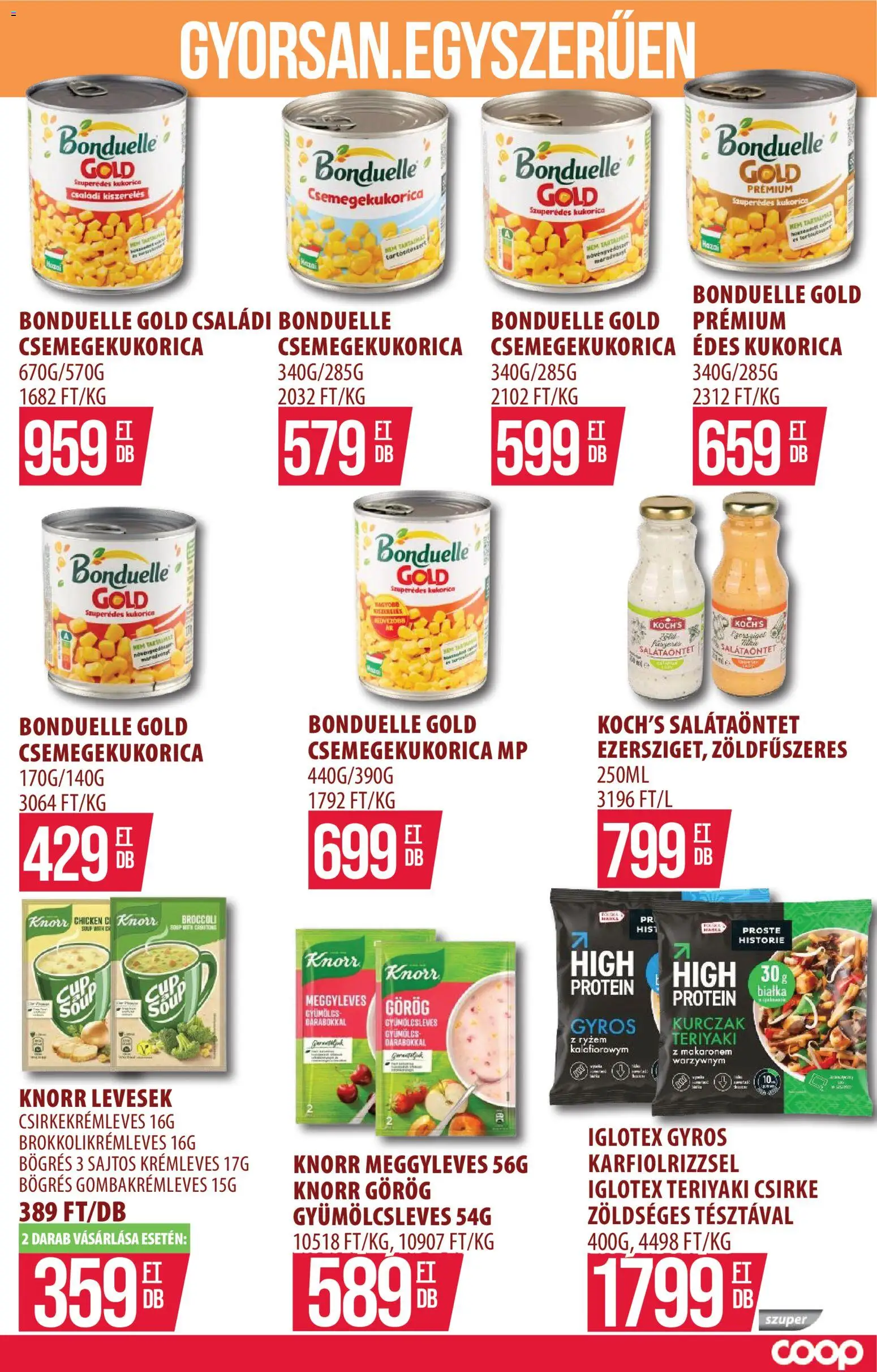 COOP Szolnok akciós ujság - amely érvényes a következő dátumtól: 11.06.2026 | Oldal: 15 | Termékek: Csemegekukorica, Gyümölcs, Protein