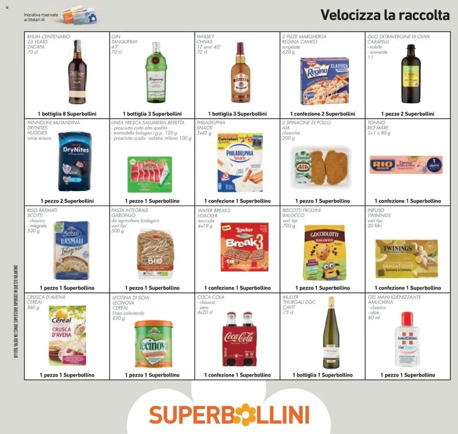 Volantino Conad del 07/10/2026 | Pagina: 54 | Prodotti: Pannolini, Prosciutto, Tonno, Frollini