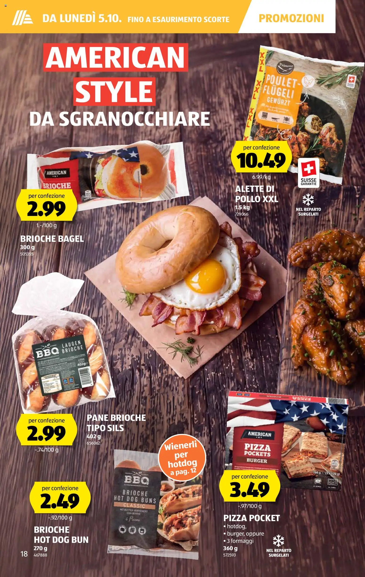 Aldi aktionen IT – gültig ab 01.10.2026 | Seite: 18 | Produkte: Pane, Burger, Pizza