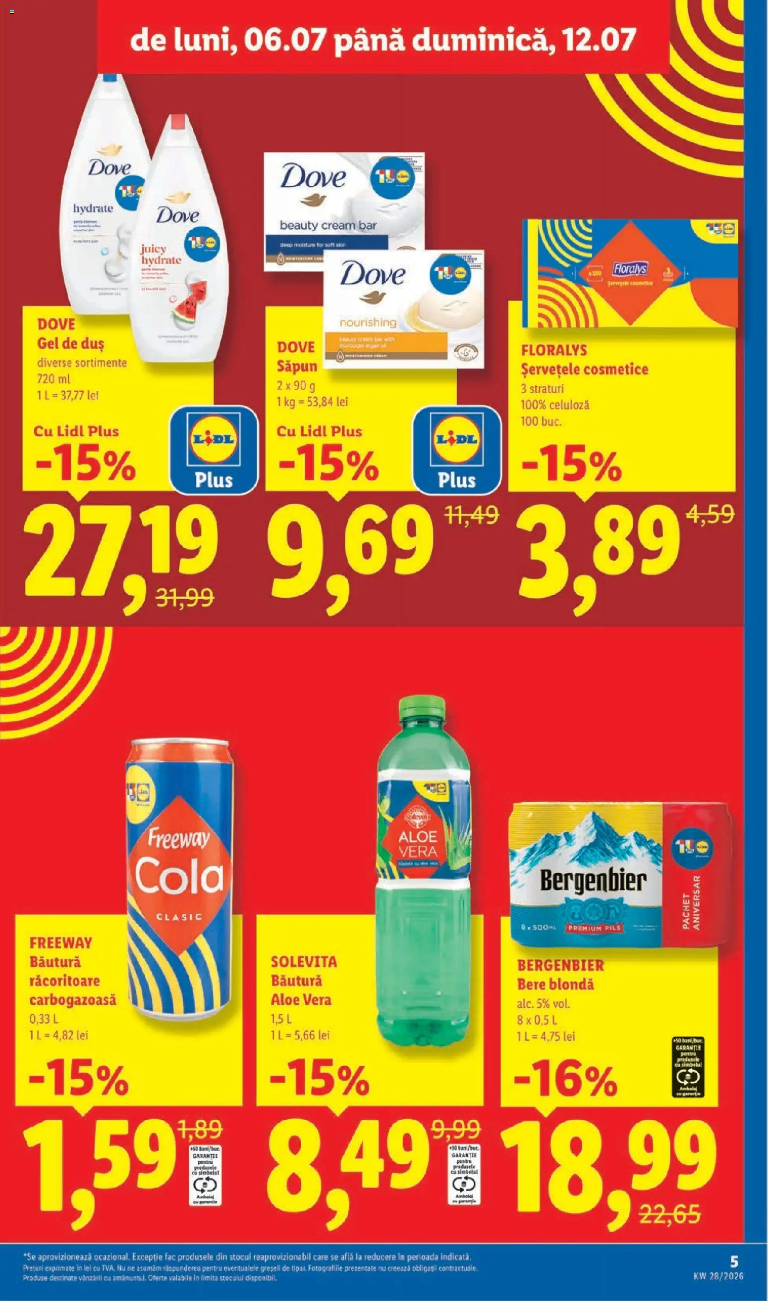 Noul catalog Lidl – valabil de la 06.07.2026 | Pagină: 5 | Produse: Aloe vera, Duș, Bere, Gel de duș