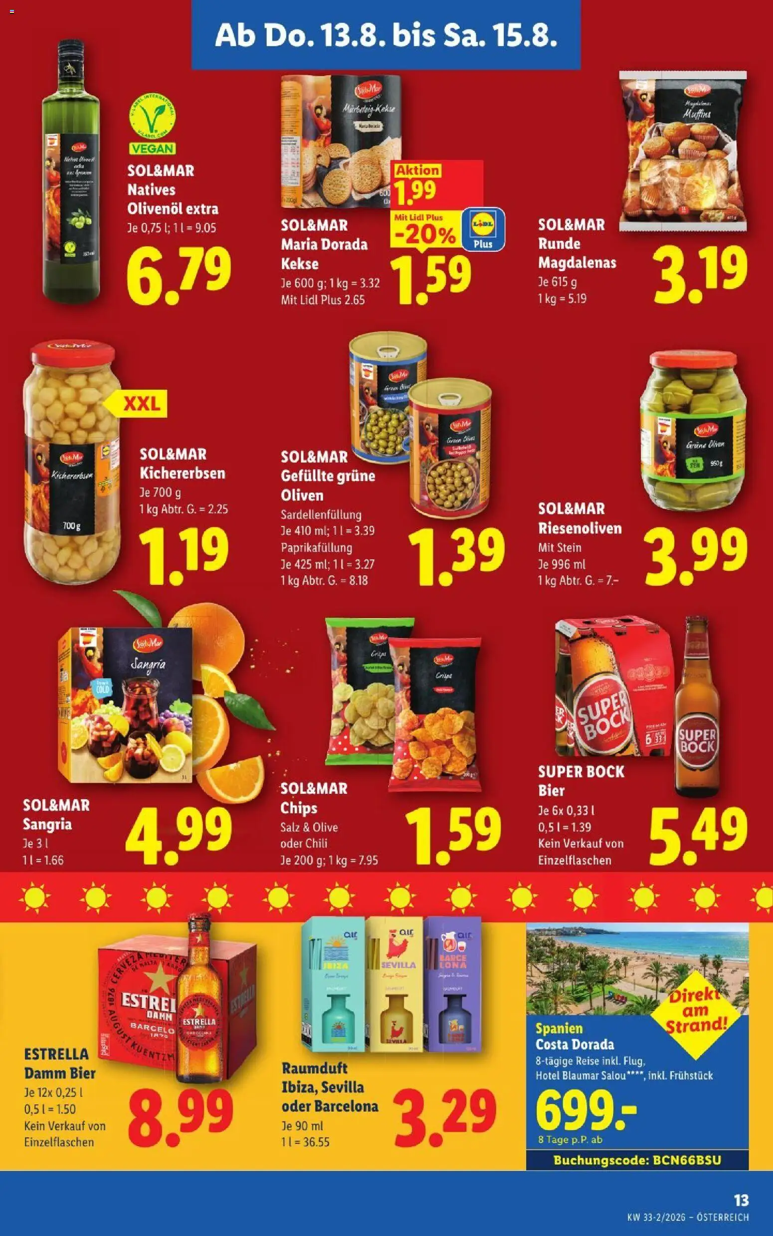 Lidl - Flugblatt gültig ab 13.08.2026 | Seite: 15 | Produkte: Chips, Salz, Chili, Bier
