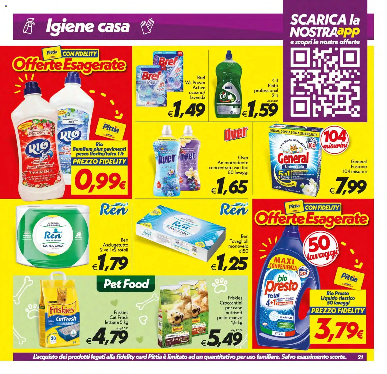 Volantino SuperConveniente del 21/07/2026 | Pagina: 21 | Prodotti: Uova, Ammorbidente, Talco, WC