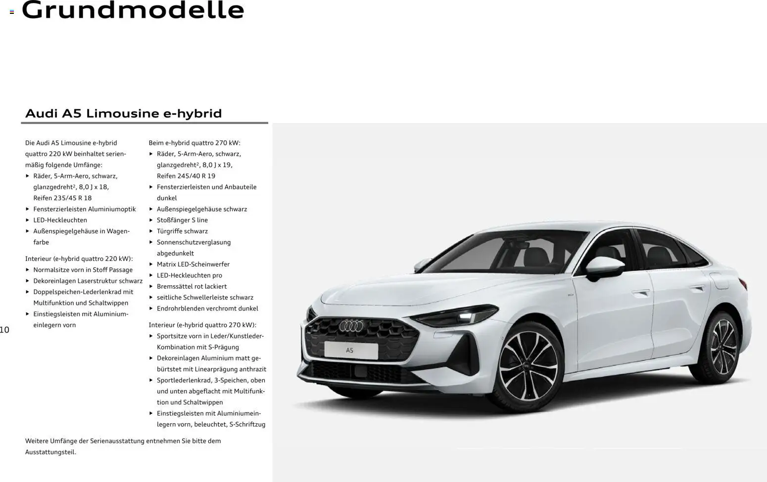 Audi A5 – gültig ab 01.10.2026 | Seite: 10