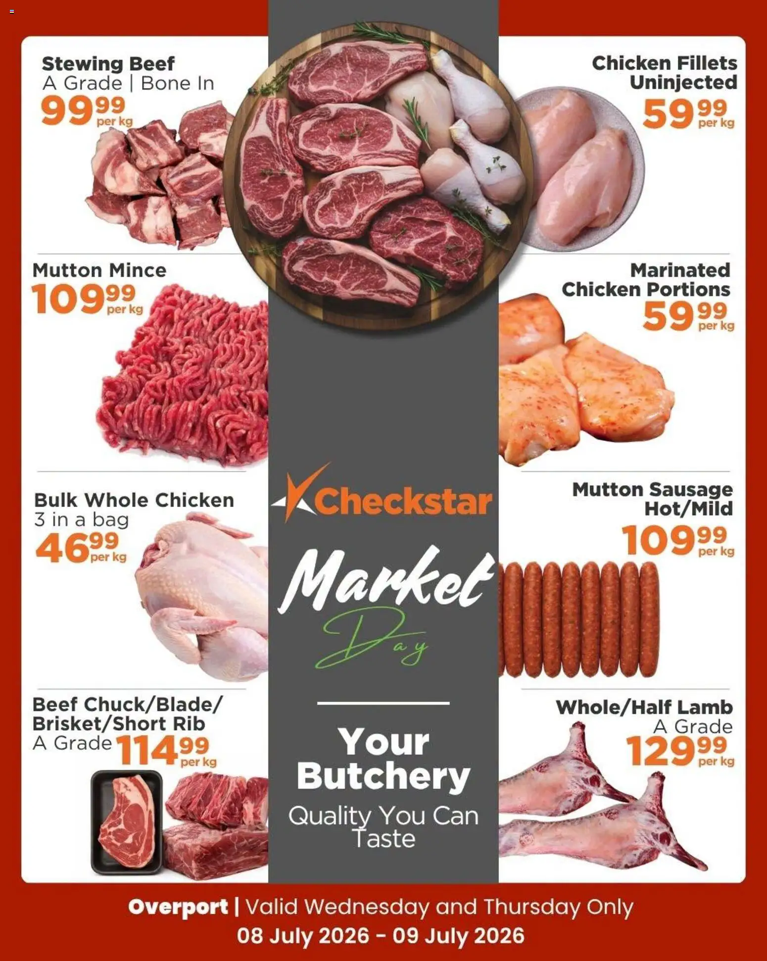 New Check Star catalogue – valid from 08/07/2026 | Page: 6 | Products: Bag, Chicken, Beef, Sausage