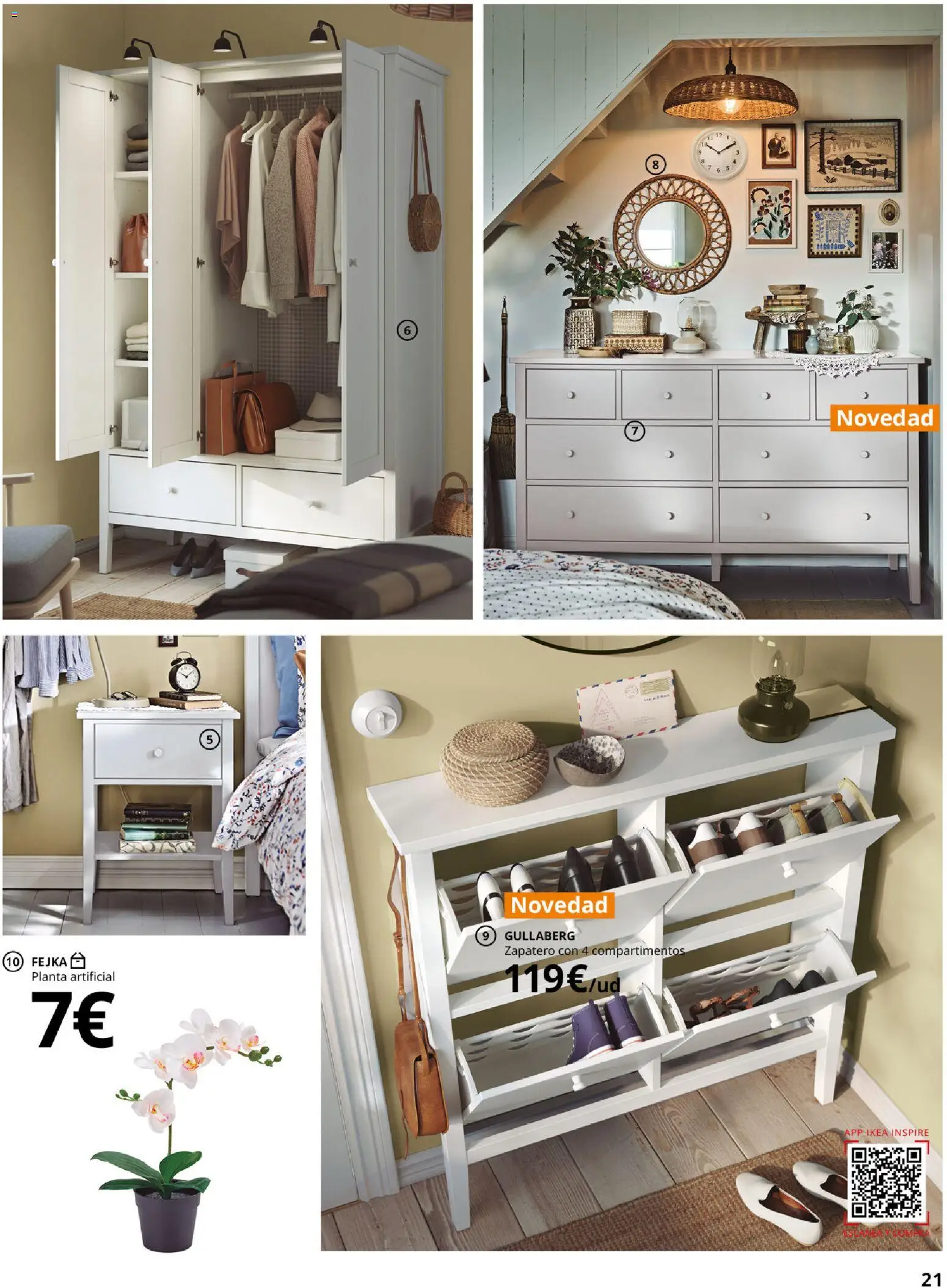 Catálogo IKEA Dormitorios │ válido desde el 01/02/2026 | Página: 21 | Productos: Zapatero, Planta artificial