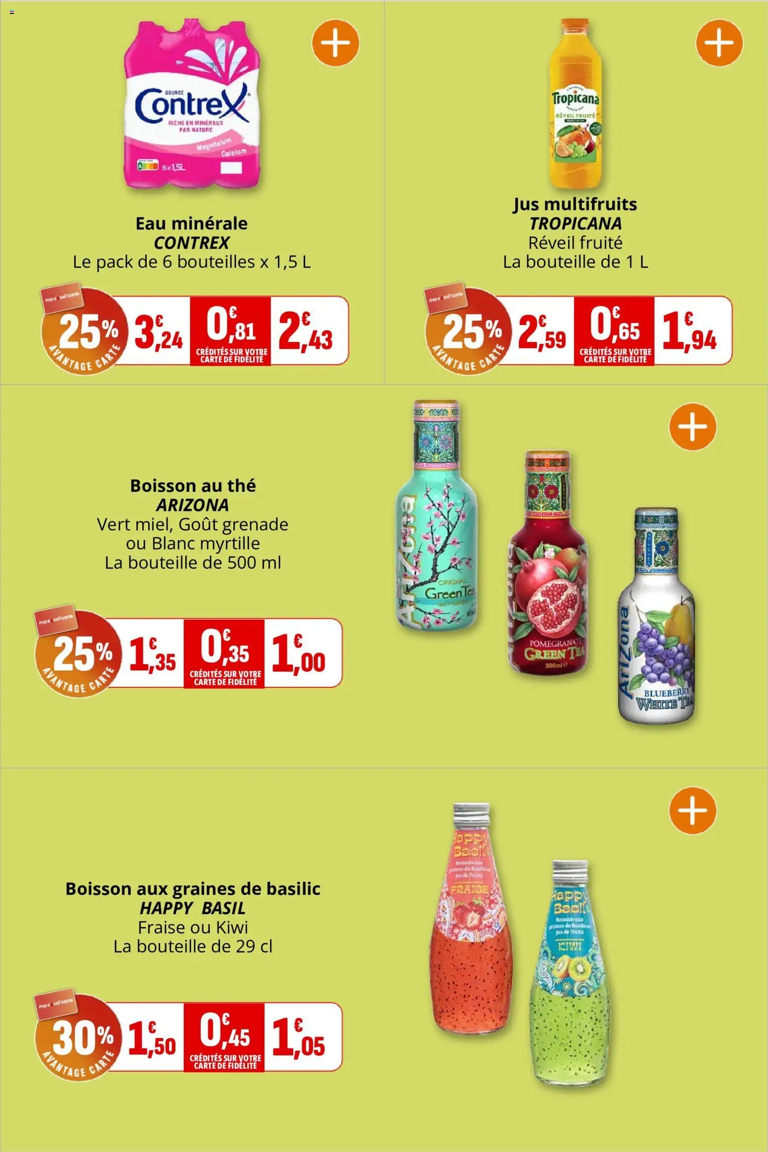{H1} | Page: 33 | Produits: Réveil, Graines, Bouteille, Jus multifruits