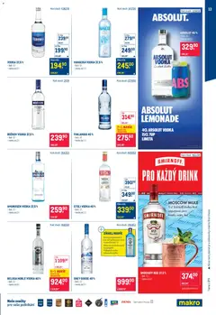 Náhled letáku Makro leták - Bar od 07.10.2026 | Strana: 13 | Produkty: Hanácká vodka, Vodka, Grey Goose, Božkov
