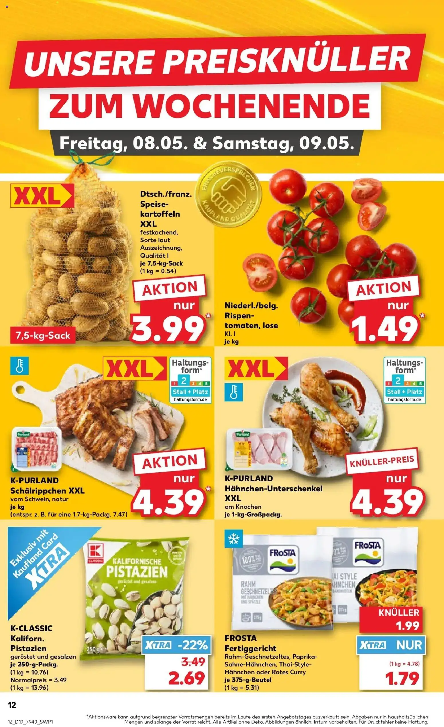 Prospekt Kaufland ab 04.05.2026 » Angebote Online zum Blättern | Seite: 17 | Produkte: Hahnchen, Pistazien, Frosta, Kartoffeln
