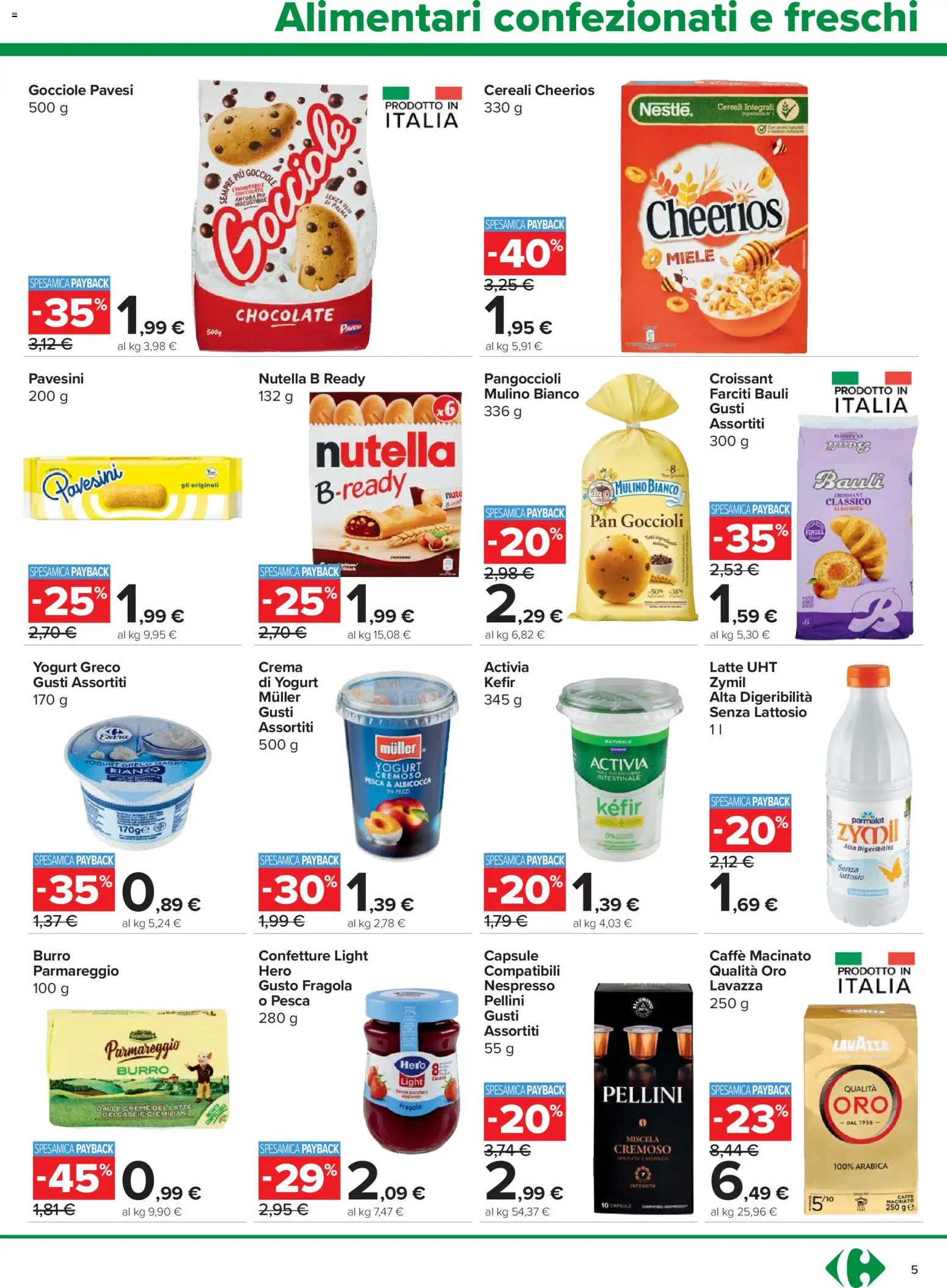 Volantino Carrefour del 19.05.2026 | Pagina: 5 | Prodotti: Fragole, Latte, Burro, Croissant