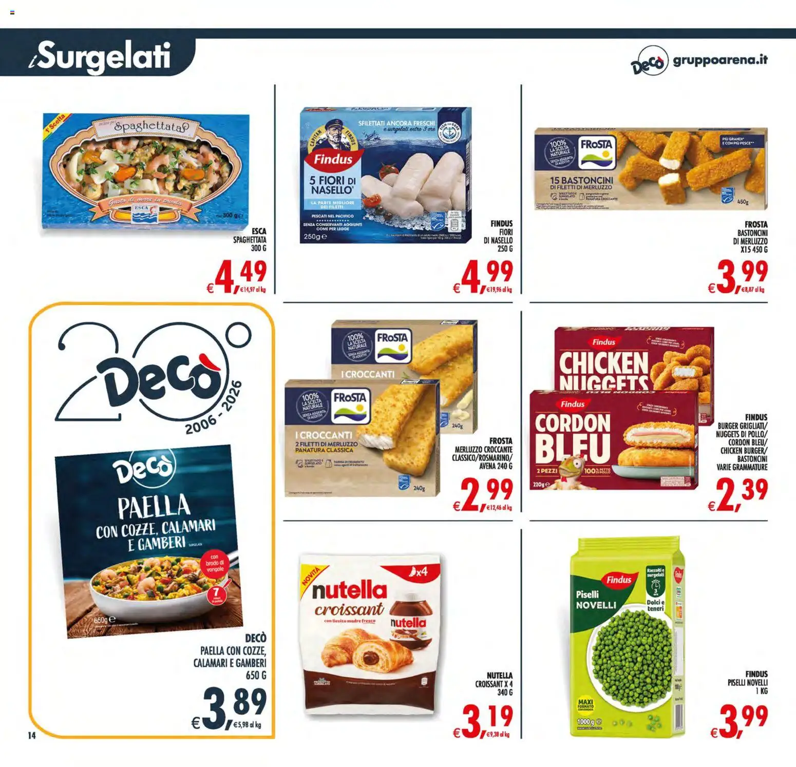 Volantino Decò del 19.05.2026 | Pagina: 14 | Prodotti: Pesce, Merluzzo, Nuggets, Nasello