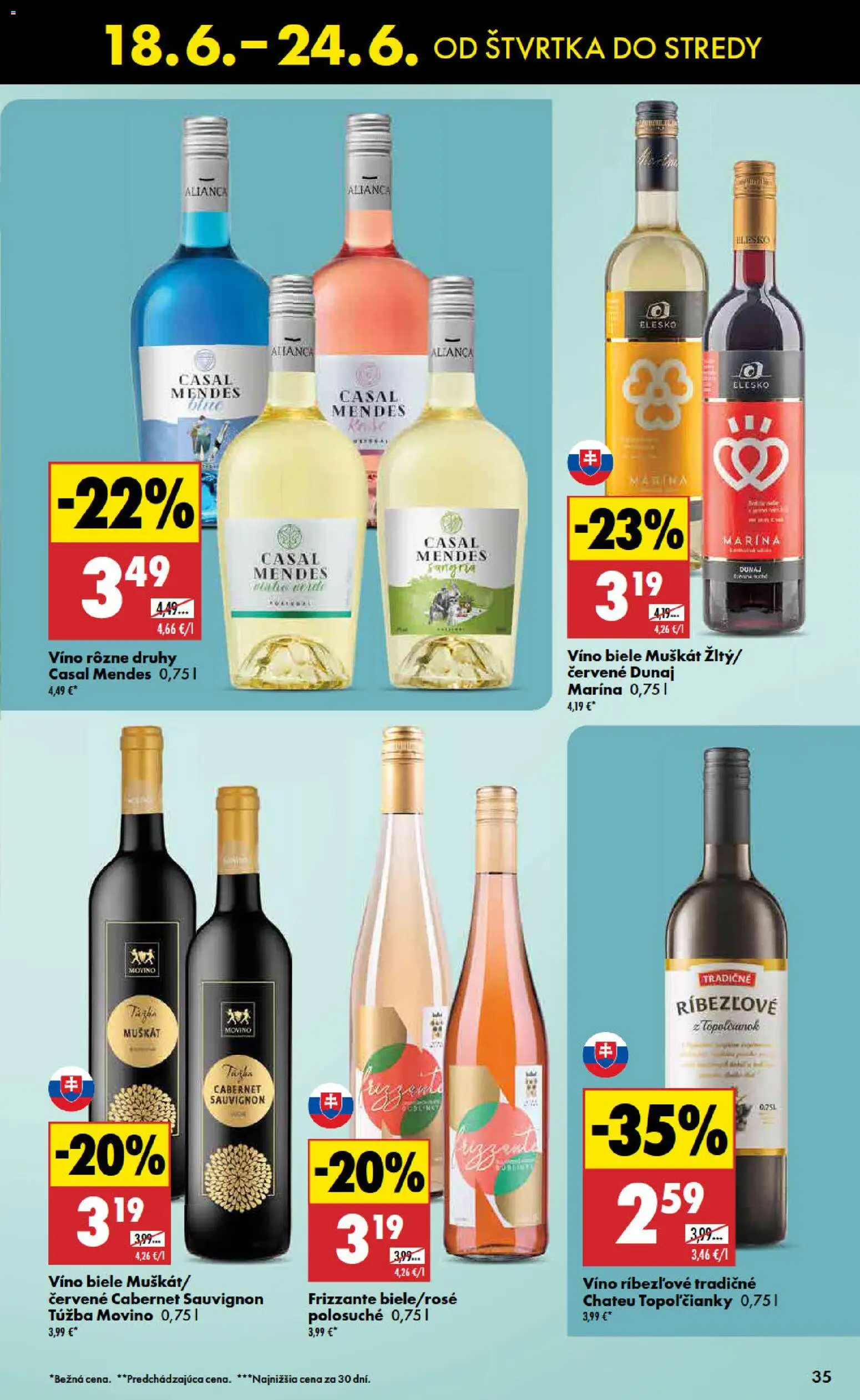 Nové Biedronka akcie – leták je platný od 18.06.2026 | Strana: 35 | Produkty: Víno