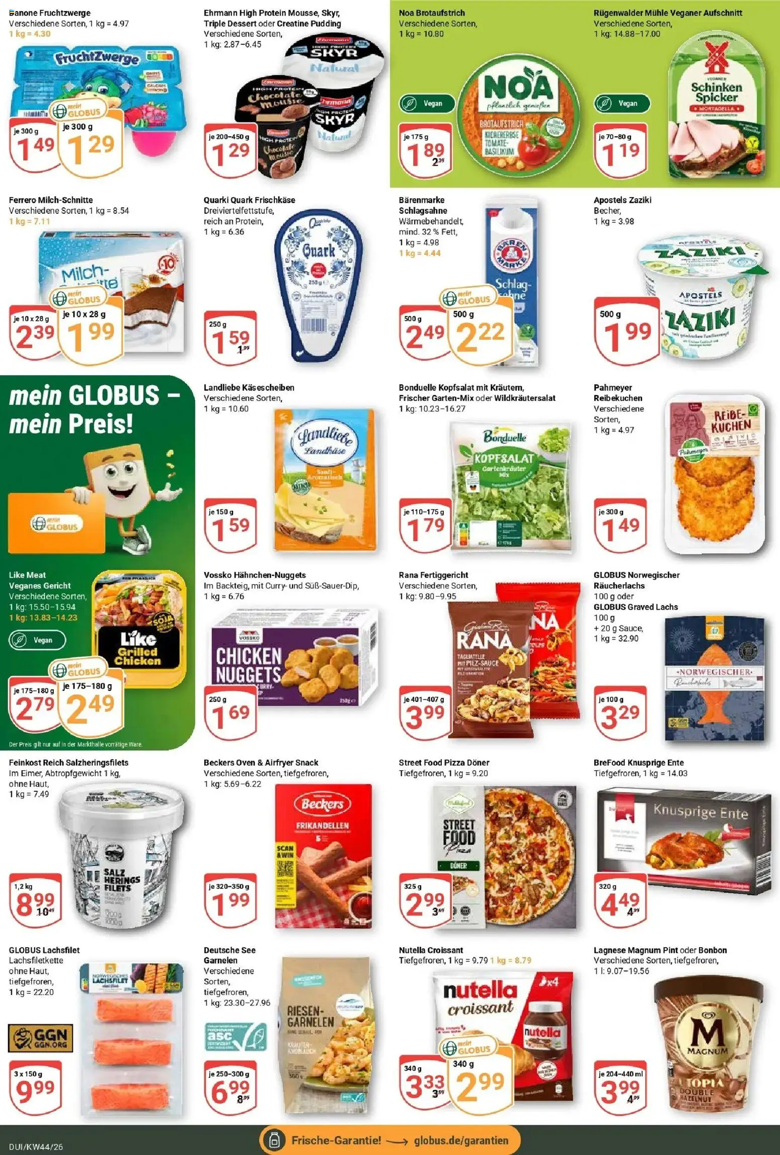 Globus Prospekt Duisburg (ab 26.10.2026) » Angebote online | Seite: 9 | Produkte: Mühle, Like meat, Kuchen, Ente