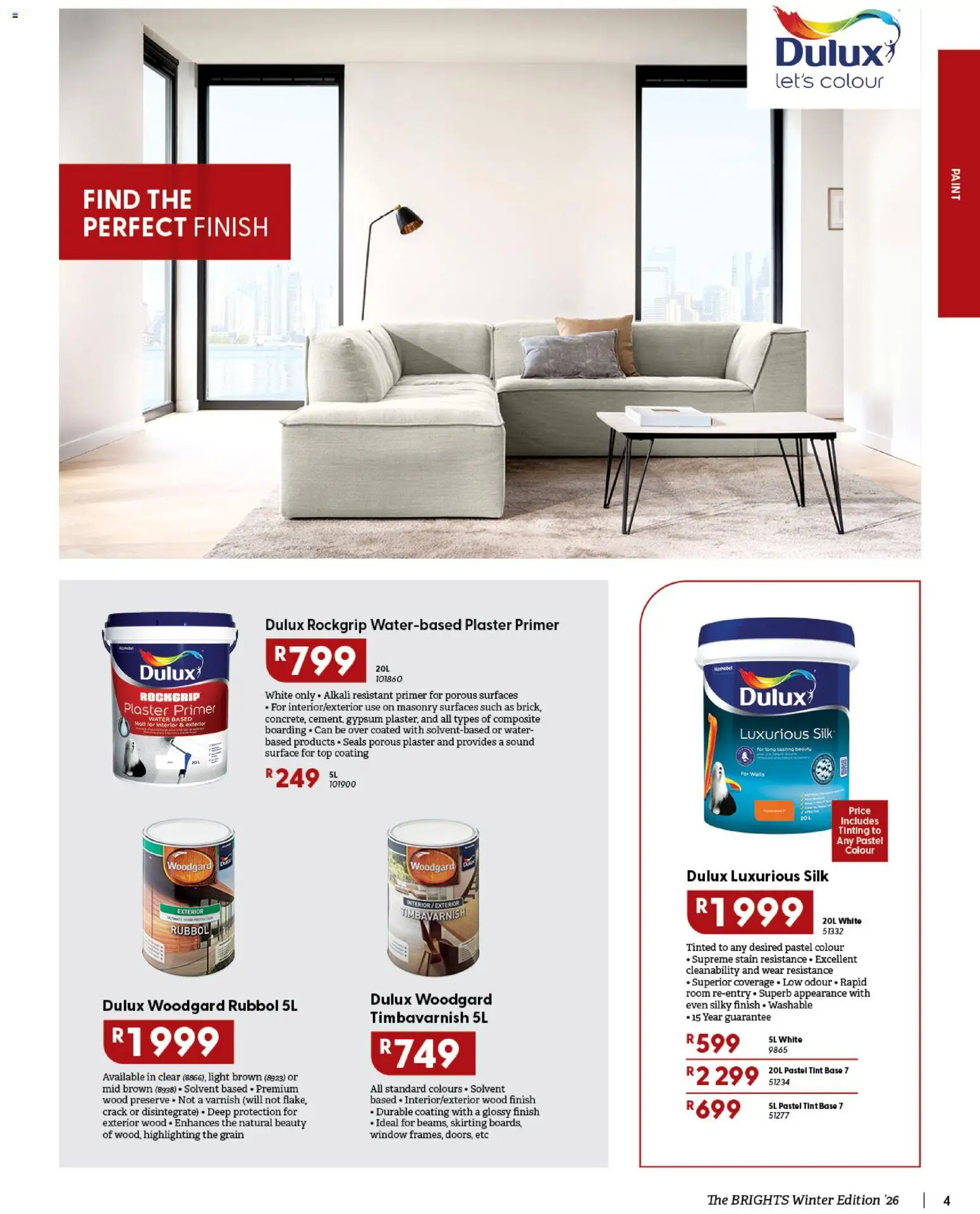 New Brights Hardware catalogue – valid from 01/07/2026 | Page: 5 | Products: Primer, Plaster primer, Light, Plaster