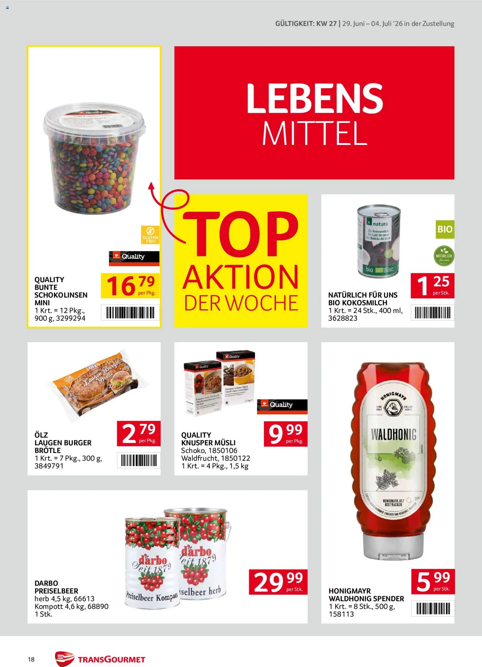 Transgourmet Zustellaktion gültig ab 29.06.2026 | Seite: 18