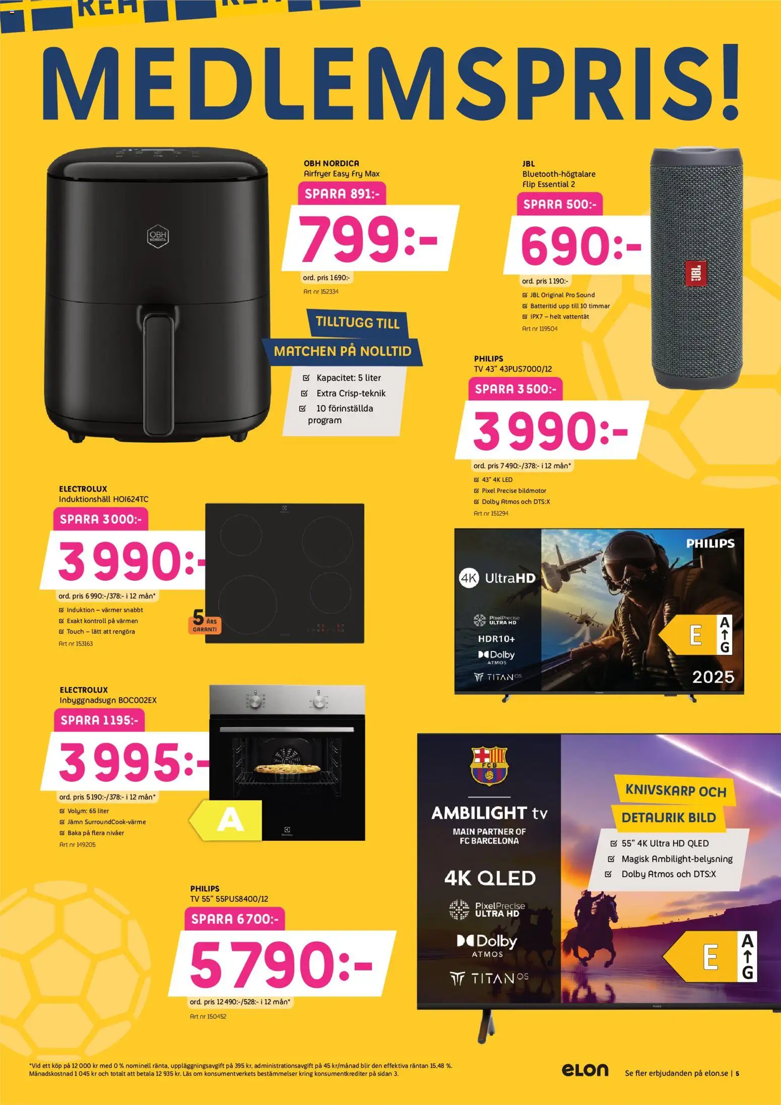 Elon reklamblad aktuell från 22/06/2026 | Sida: 5 | Produkter: Airfryer, Tv