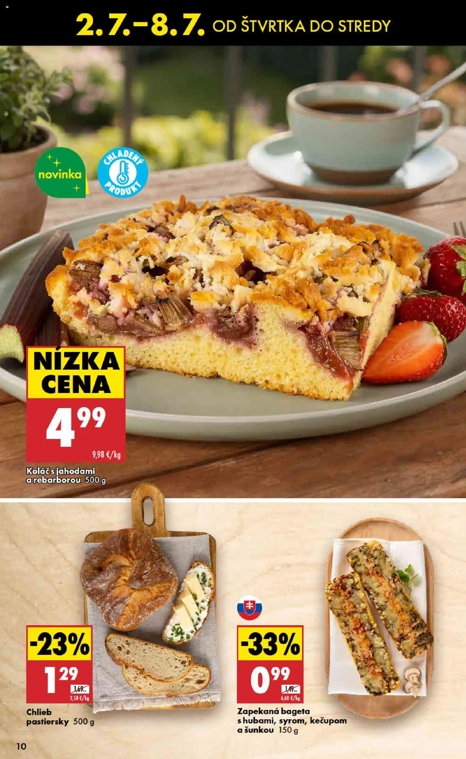 Nové Biedronka akcie – leták je platný od 02.07.2026 | Strana: 10 | Produkty: Chlieb, Koláč