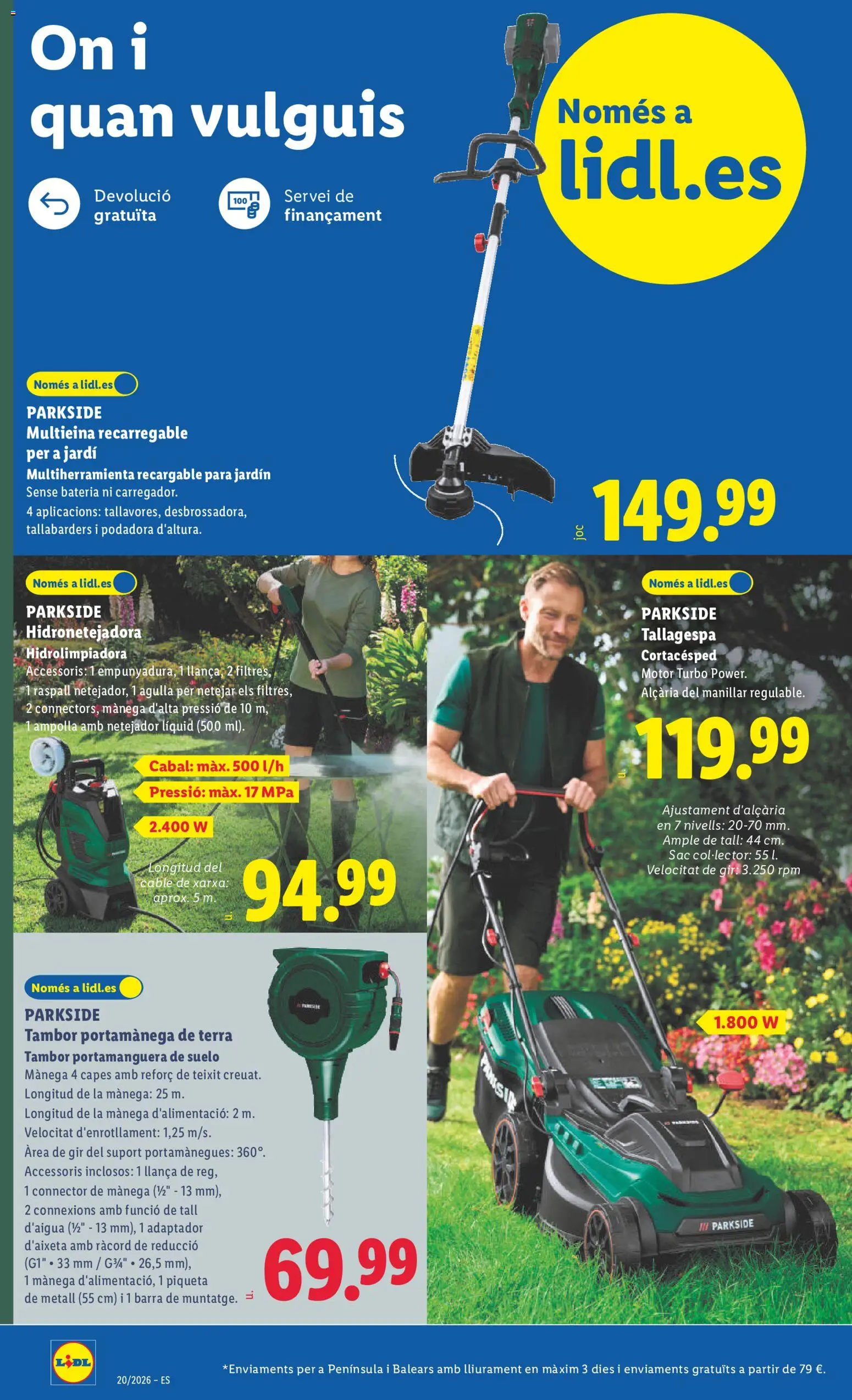 Lidl folleto de bazar │ válido desde el 11.05.2026 | Página: 2 | Productos: Hidrolimpiadora, Cable, Adaptador, Batería