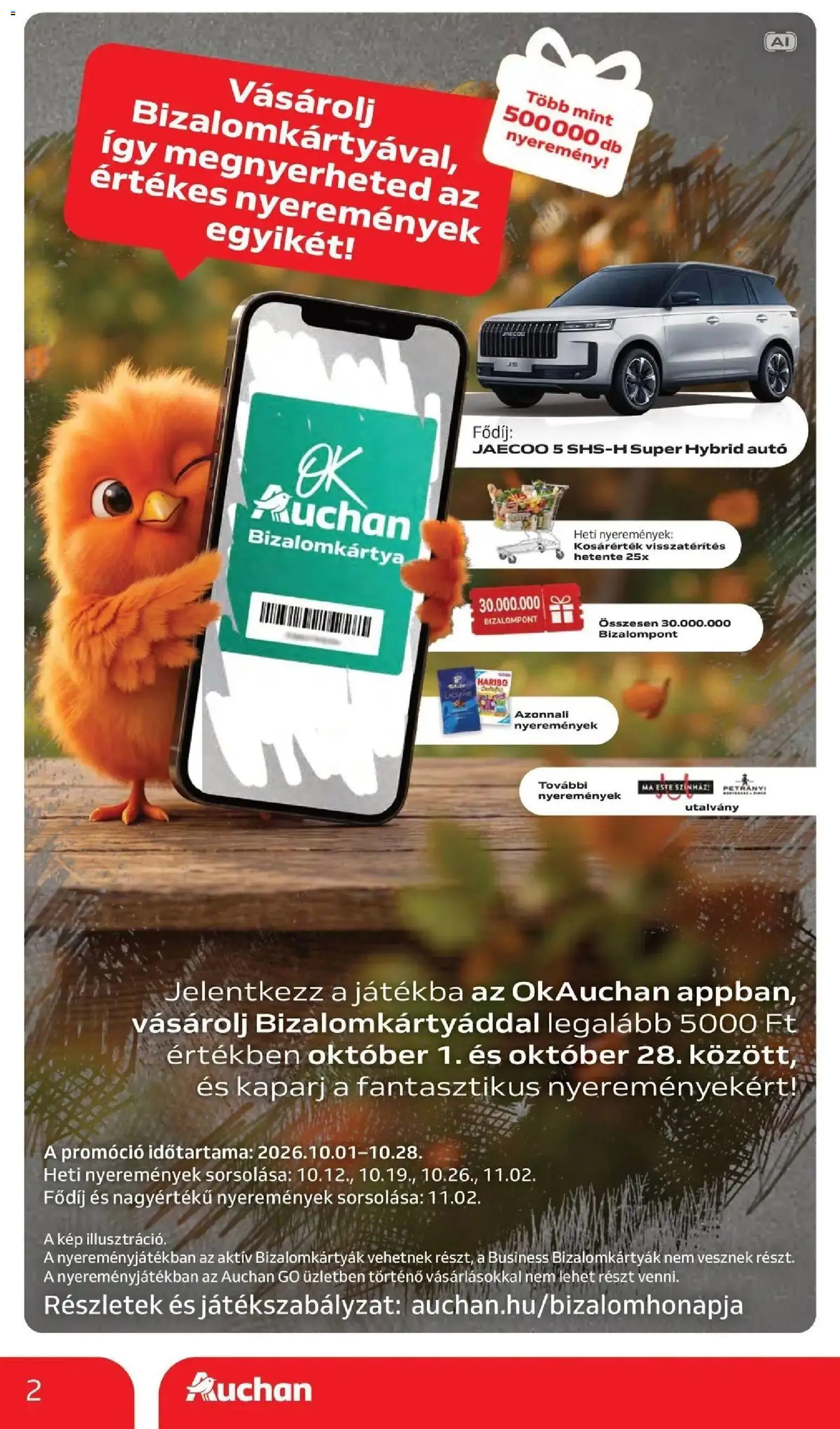 Auchan akciós újság Szolnok - 2026.10.15. -tól/töl > akció, lapozható szórólap 🛍️ | Oldal: 2 | Termékek: Haribo