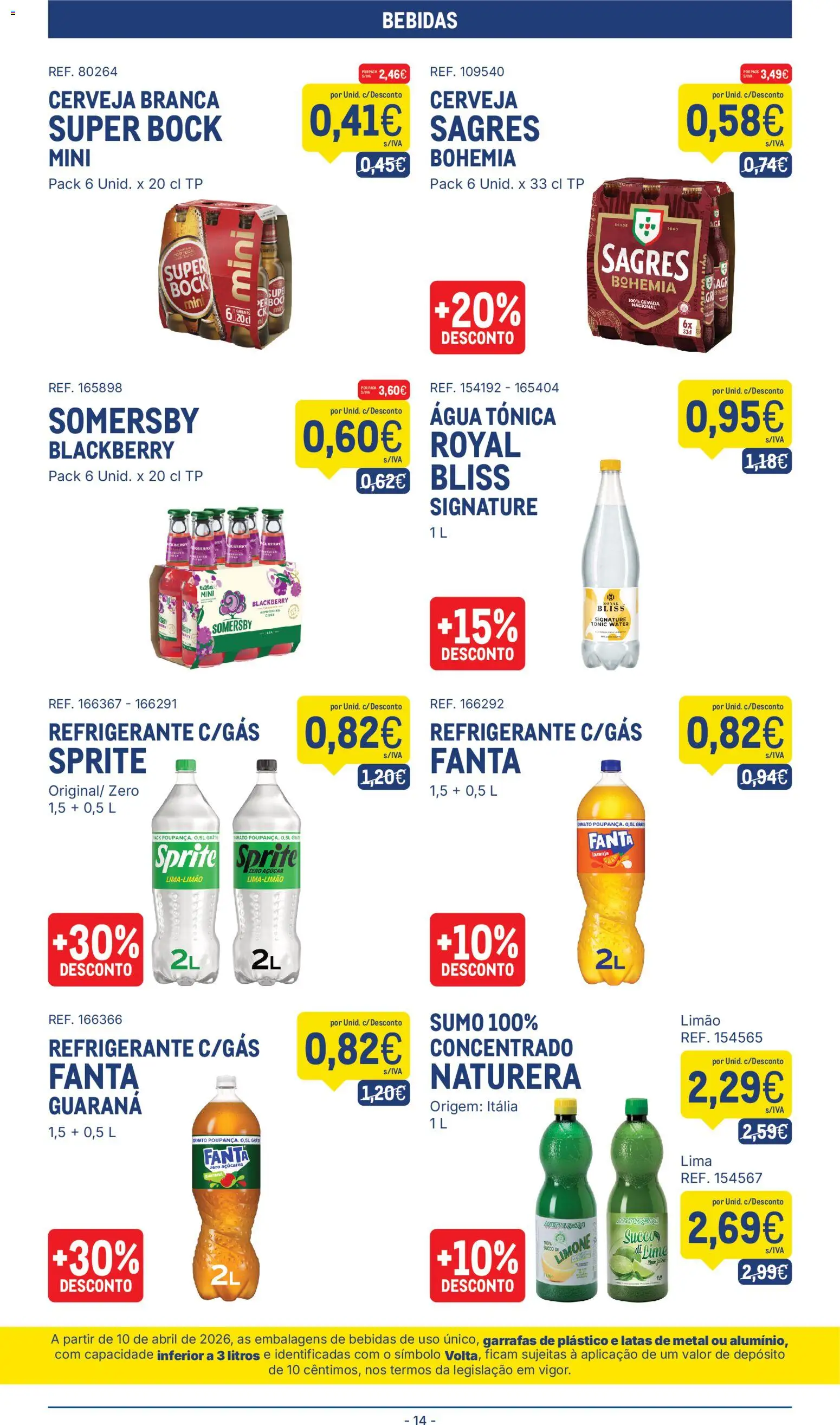 Makro folheto │ válido de 23/06/2026 | Página: 14 | Produtos: Refrigerante, Fanta, Sumo, Somersby