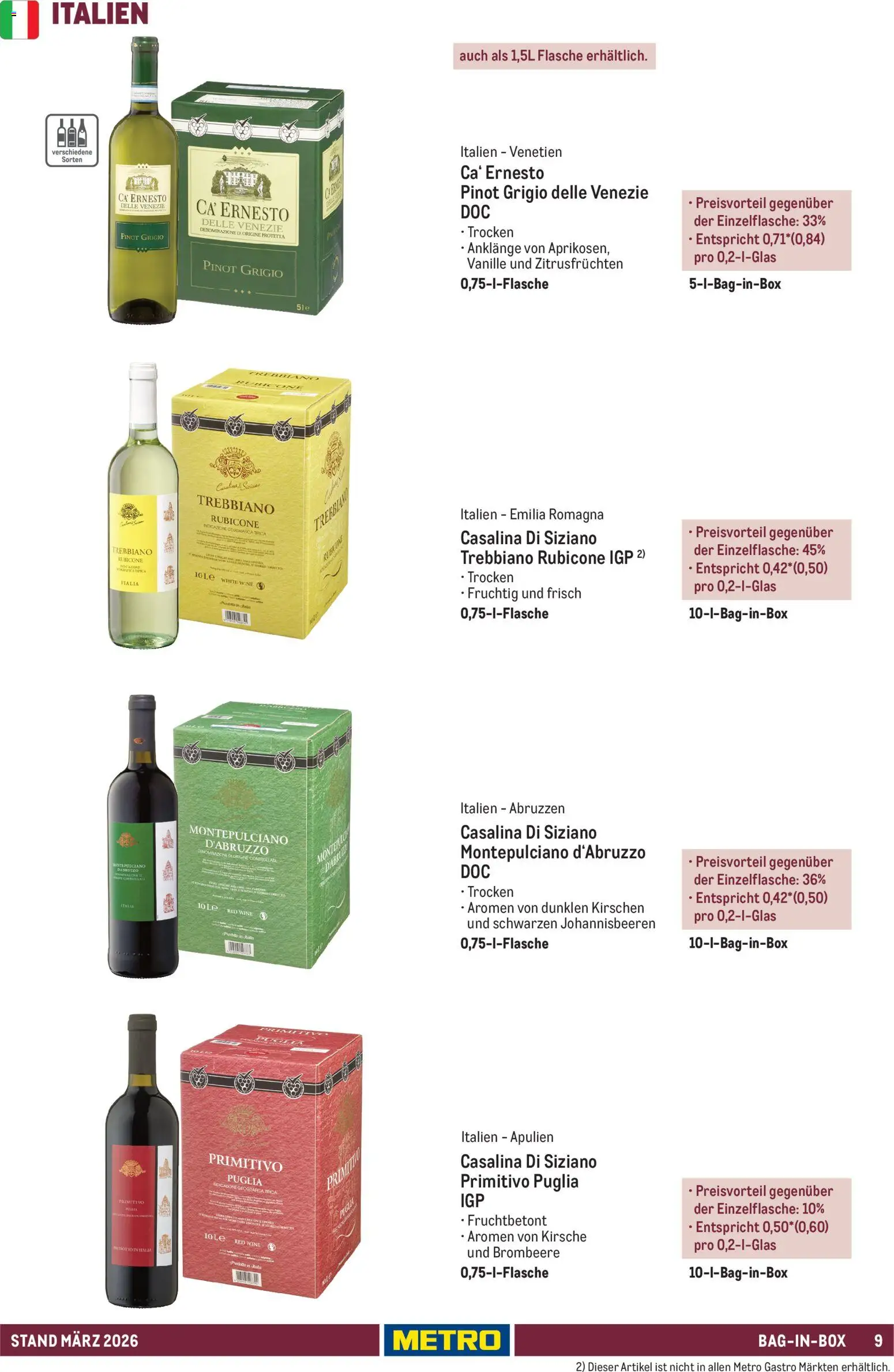 Metro Hauswein-Katalog – gültig ab 03.03.2026 | Seite: 9 | Produkte: Kirschen, Vanille