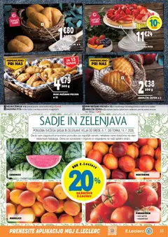 E.leclerc katalog akcije – veljaven od 08.07.2026 | Stran: 11 | Izdelki: Žemlja, Marelice, Pita, Nektarine